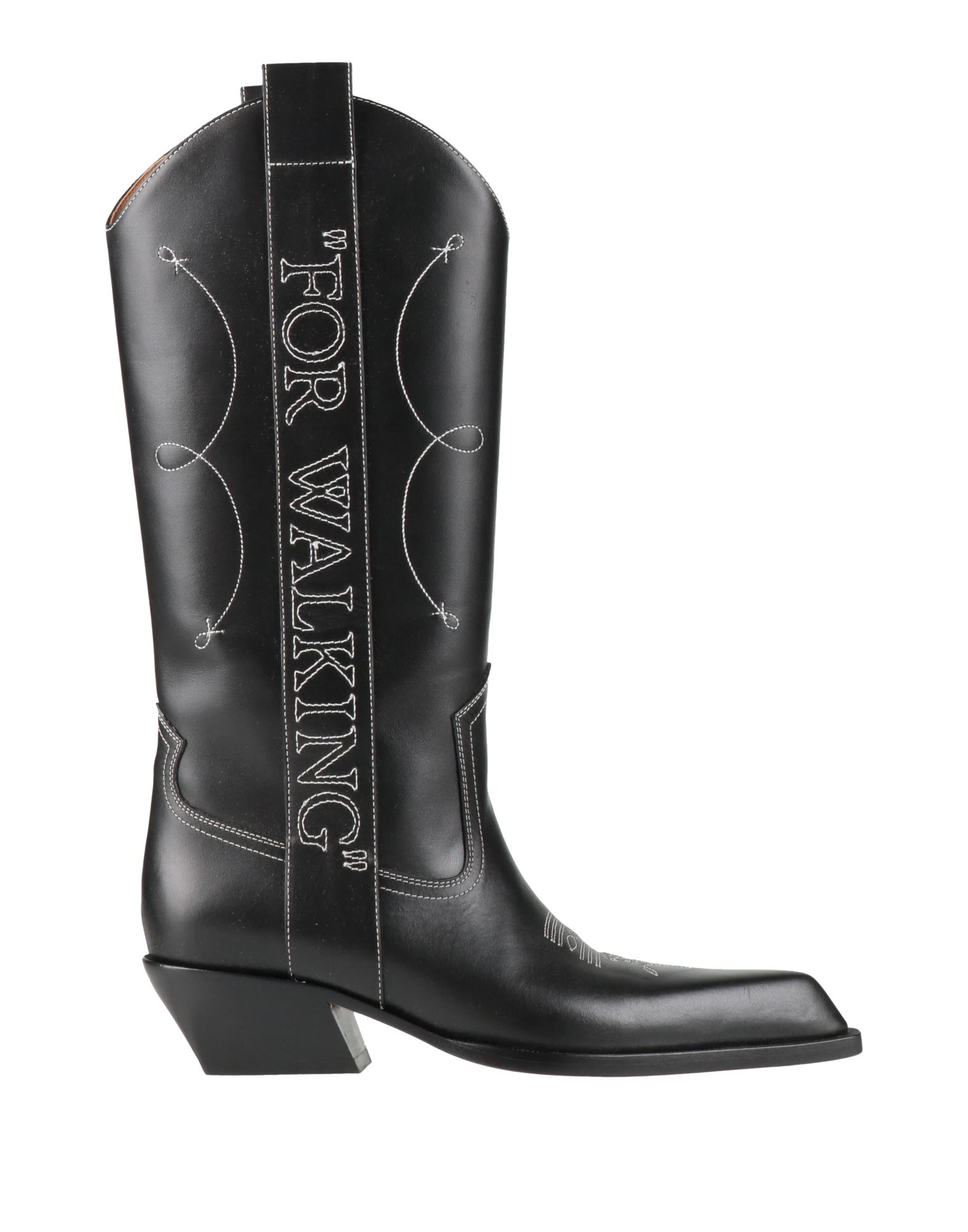 웨스턴 부츠, 가죽, 자수 장식, 브랜드 로고, 장식 디테일 솔리드 컬러, 가죽 소재의 내부, 포인티드/테이퍼드 토, 쿠반 힐, 가죽 밑창, 동물성 비섬유 자재 함유, 스몰 핏. 이미지