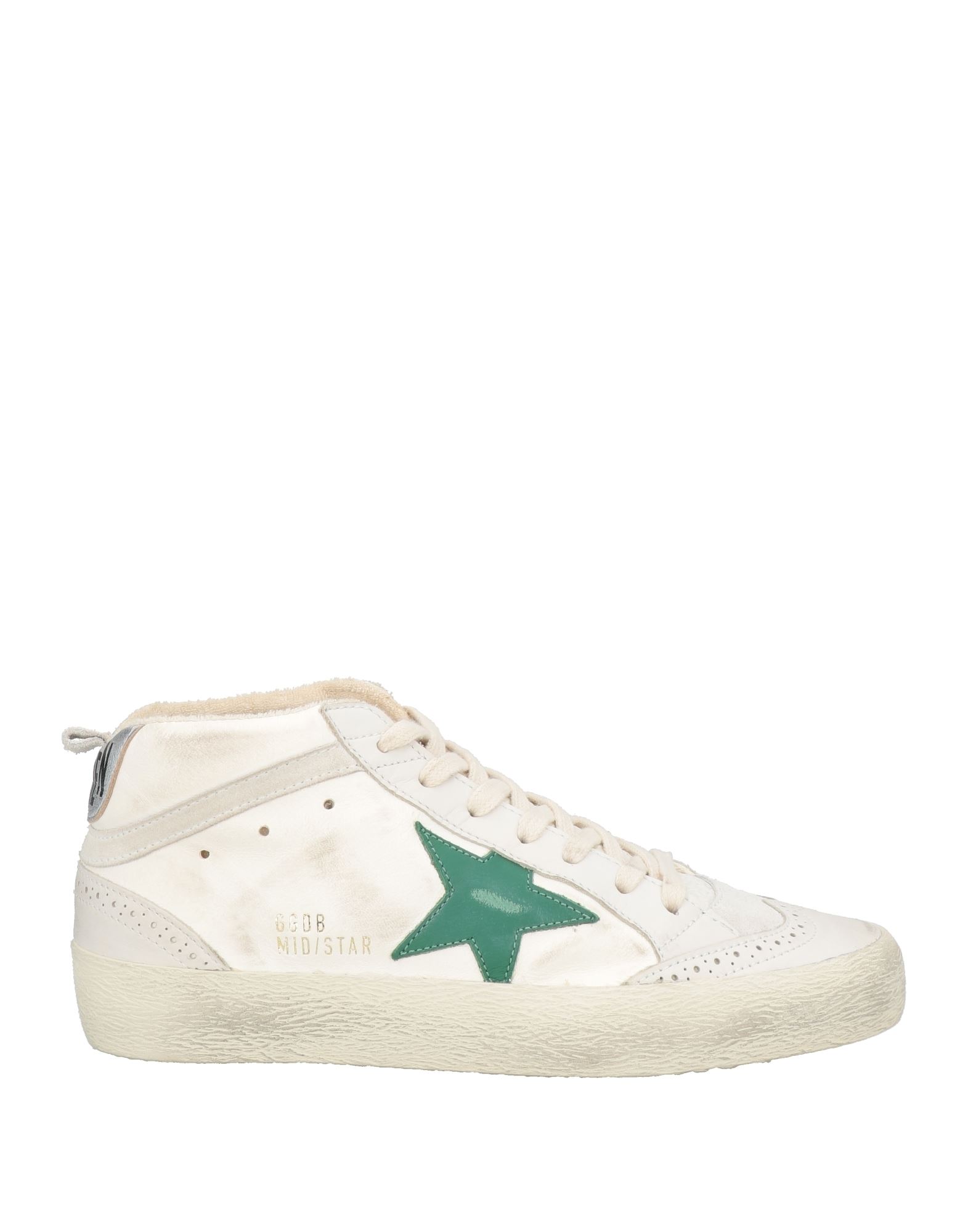 하이탑 스니커즈 & 스포츠 슈즈, 가죽, 주트 솔, 브랜드 로고, 솔리드 컬러, 가죽 소재의 내부, 레이스업 여밈, 라운드 토, 미끄럼방지 고무 밑창, 동물성 비섬유 자재 함유. 이미지