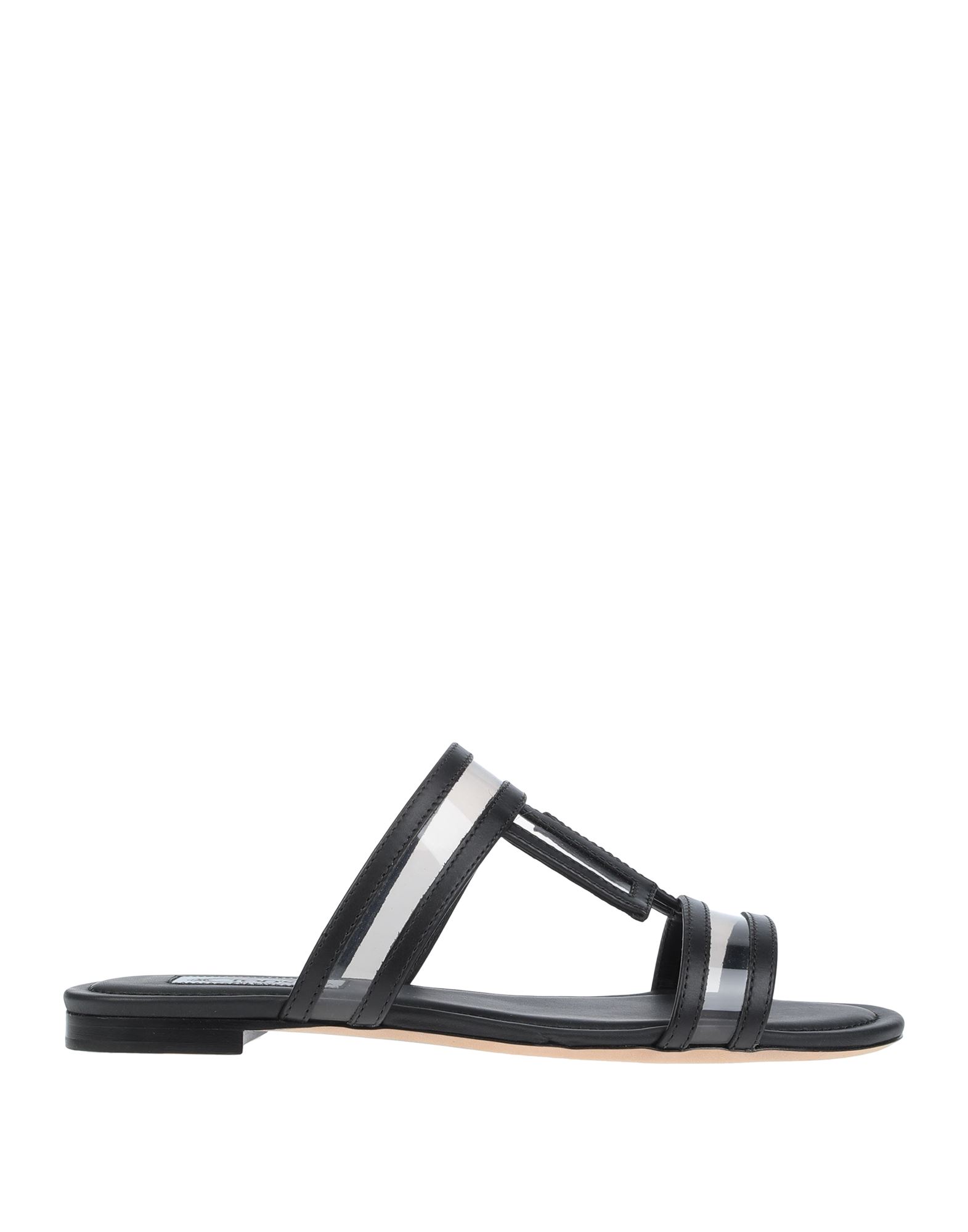 샌들, 가죽, 투톤 패턴, 장식 부착 없음, 가죽 소재의 내부, 라운드 토, 힐 없음, 가죽 밑창, 동물성 비섬유 자재 함유. 이미지