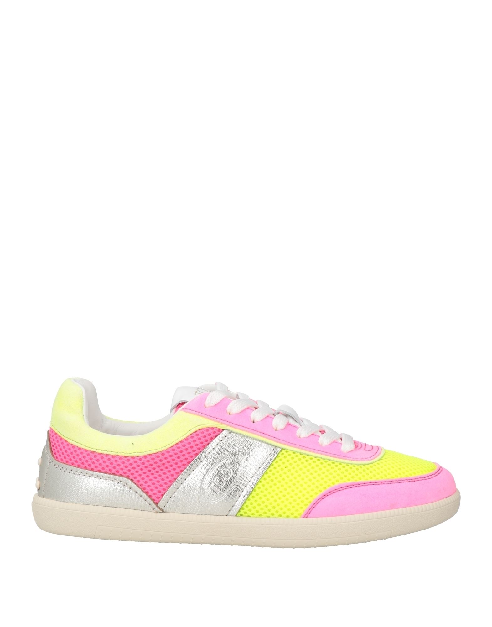 로우탑 스니커즈 & 스포츠 슈즈, 주트 솔, 테크니컬 패브릭, 메탈릭 효과, 멀티컬러 패턴, 브랜드 로고, 가죽 소재의 내부, 레이스업 여밈, 라운드 토, 미끄럼방지 고무 밑창, 동물성 비섬유 자재 함유. 이미지