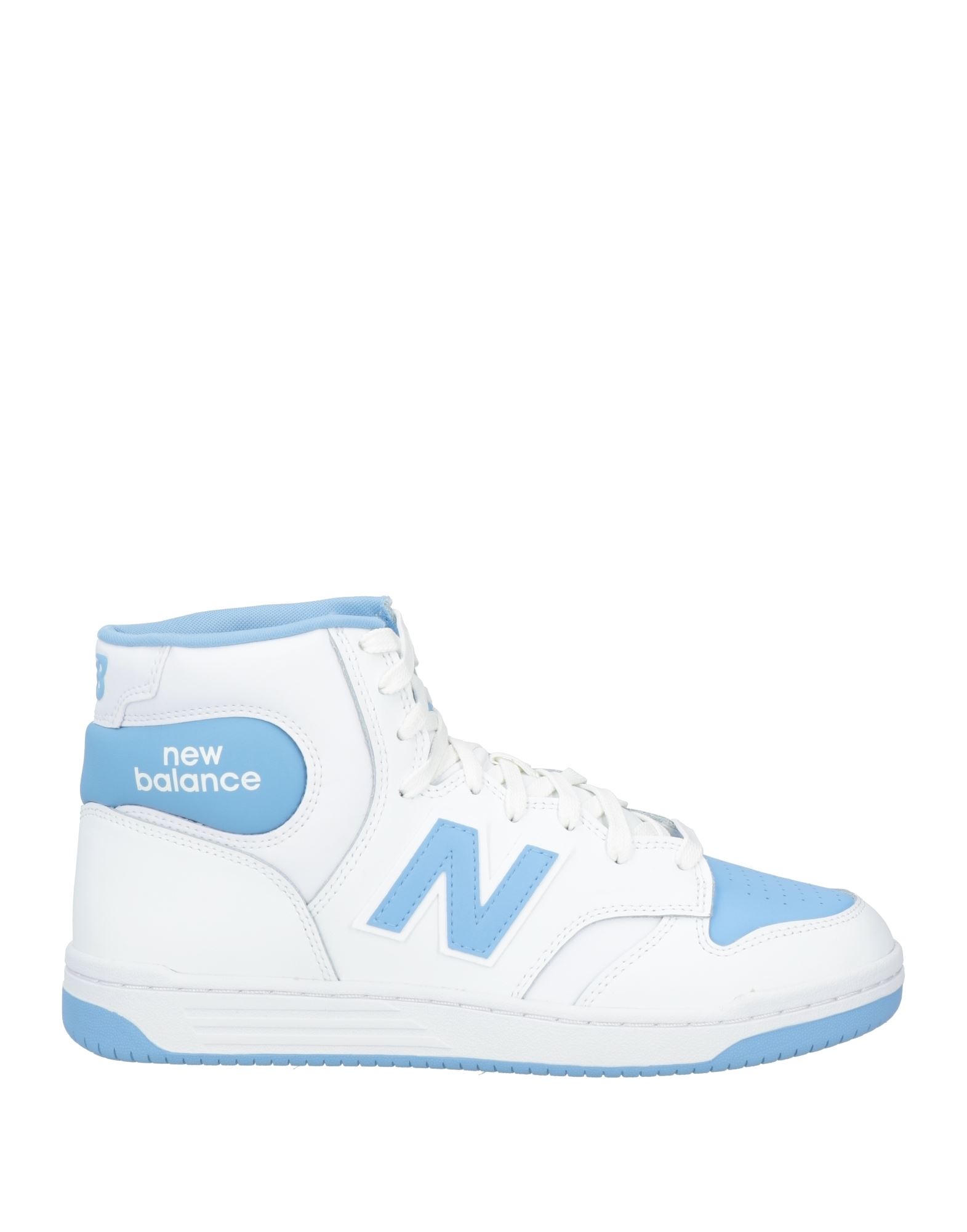 하이탑 스니커즈 & 스포츠 슈즈, 가죽, 솔리드 컬러, 브랜드 로고, 내부 패브릭, 레이스업 여밈, 라운드 토, 고무 밑창, 동물성 비섬유 자재 함유, 스몰 핏. 이미지