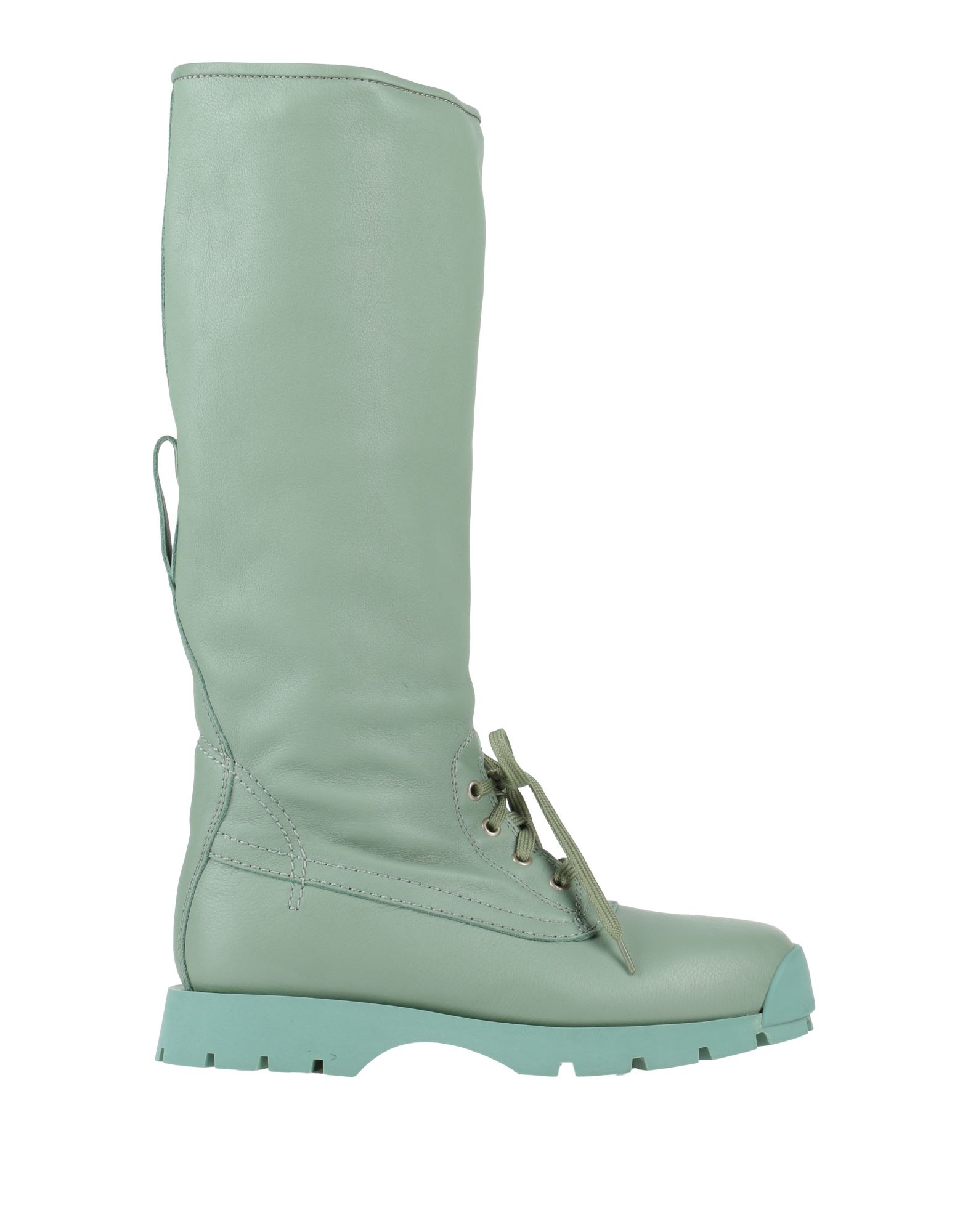 가죽, 장식 부착 없음, 솔리드 컬러, 가죽 백킹, 스트링, 라운드 토, 웨지 힐, 미끄럼방지 고무 밑창, 동물성 비섬유 자재 함유, 청키 부츠, 라지 핏. 이미지