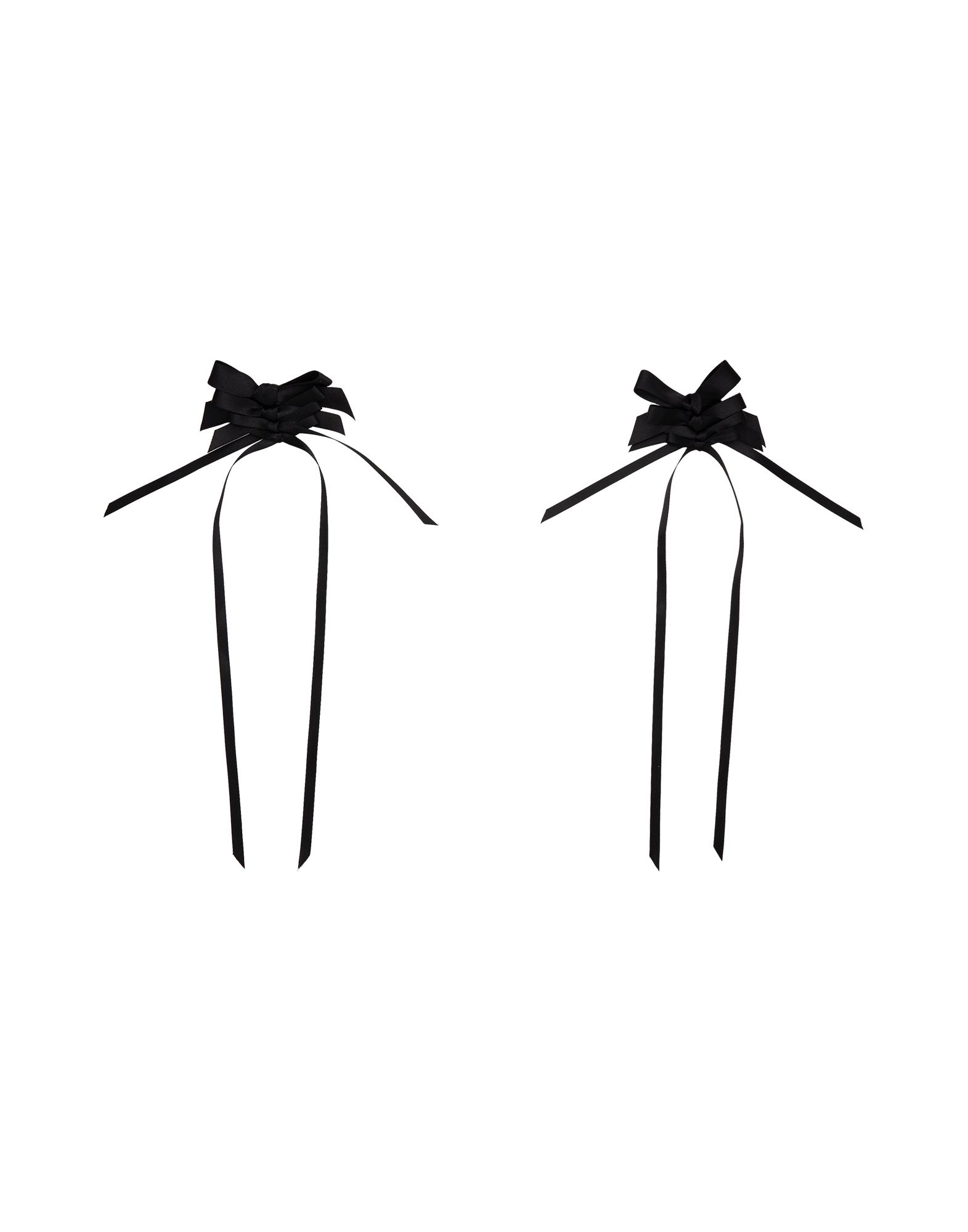 이어링, 새틴, 보우 디테일, 클립. 이미지