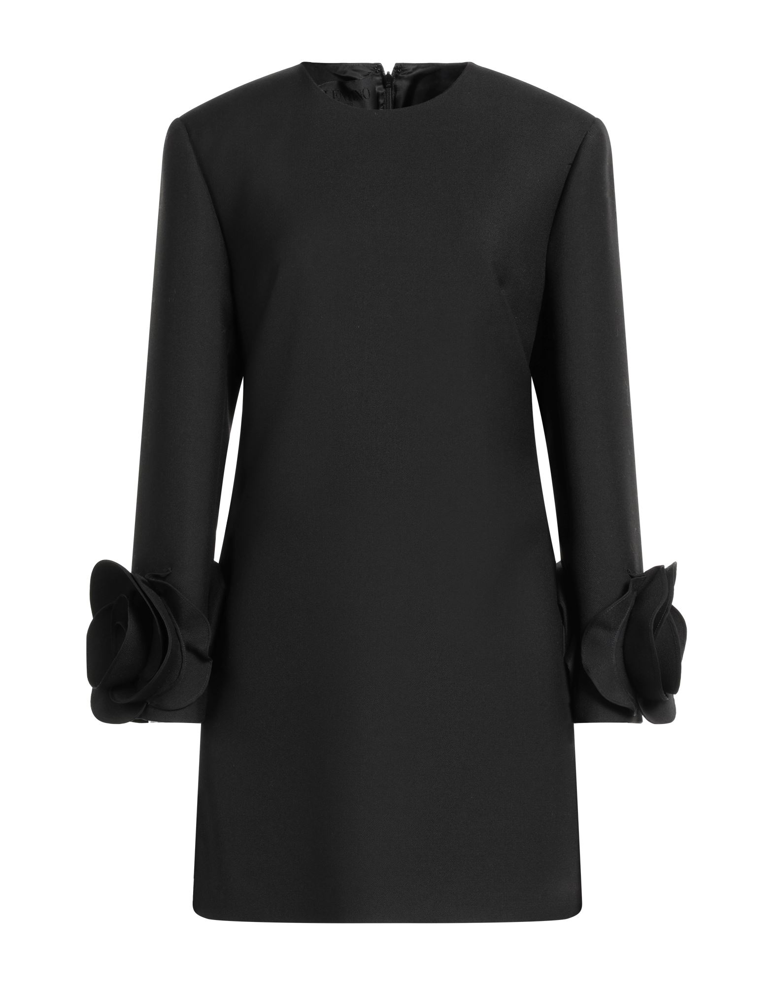 원피스 & 드레스, 트윌, 장식 디테일 솔리드 컬러, 플로럴 아플리케, 크루넥, 롱 슬리브, 안감있음, 지퍼 여밈, 후크 여밈, 슬릿 포켓, 드라이클리닝, 표백 금지, 건조기 사용불가, 스타일과 우아함 그리고 화려함이 어우러진 멋진 파티 룩을 연출해줄 피스. 이미지