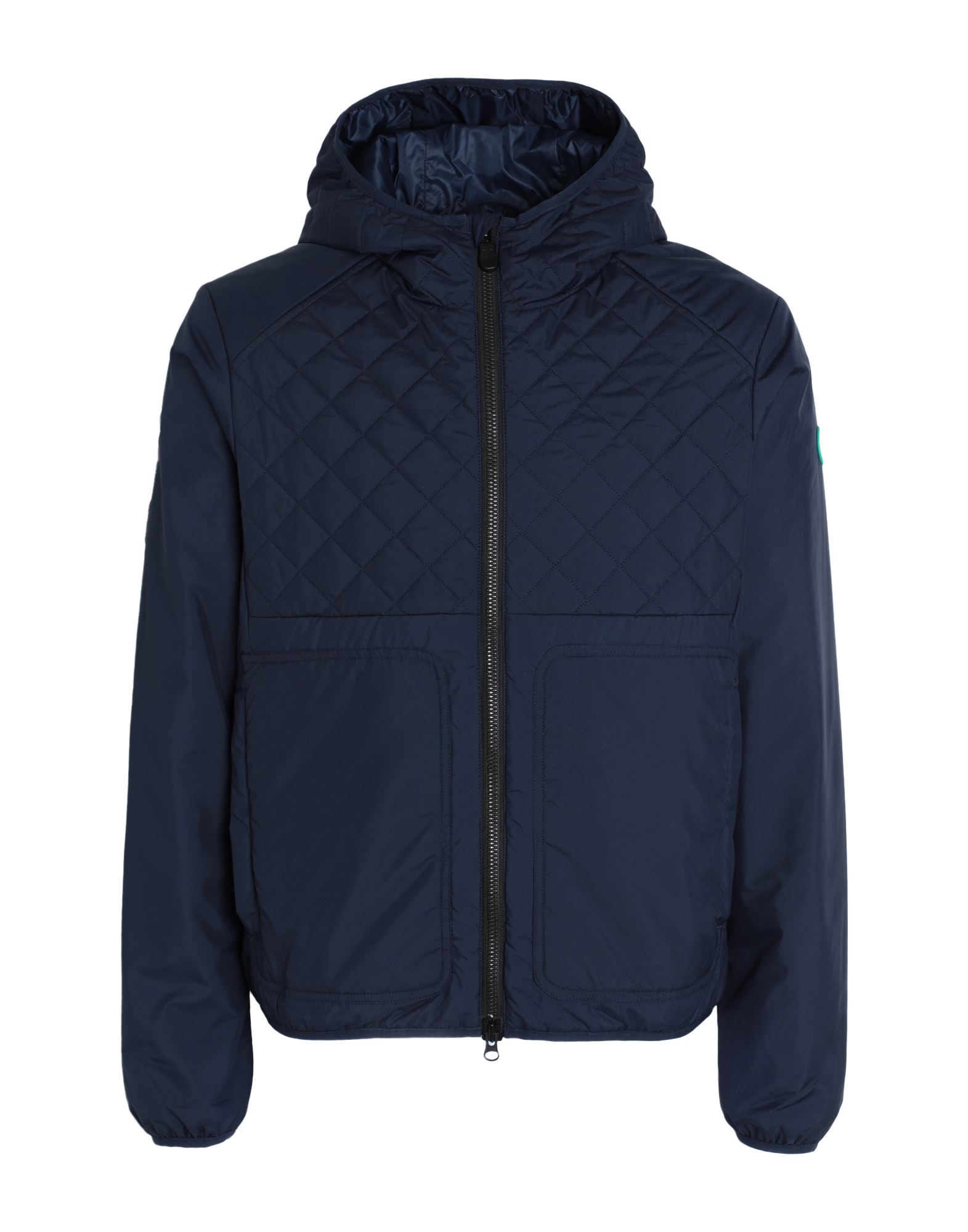 테크니컬 패브릭, 퀼팅, 브랜드 로고, 솔리드 컬러, 후드, 싱글브레스티드, 롱 슬리브, 엘라스틱 커프스, 내부 패딩, 지퍼 클로저, 멀티 포켓, 지퍼 포켓, 기타 아우터웨어. 이미지