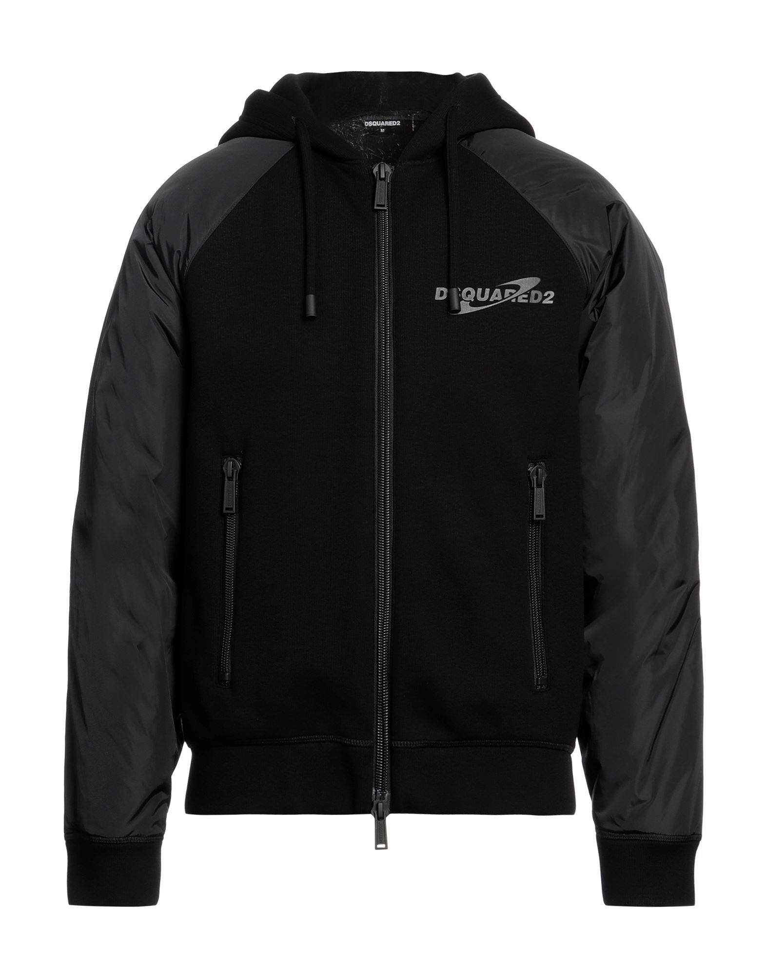 저지, 테크니컬 패브릭, 브랜드 로고, 솔리드 컬러, 후드, 싱글브레스티드, 롱 슬리브, 부분적으로 패딩 처리한 내부, 지퍼 여밈, 멀티 포켓, 지퍼 포켓, 스트레치, 보머. 이미지