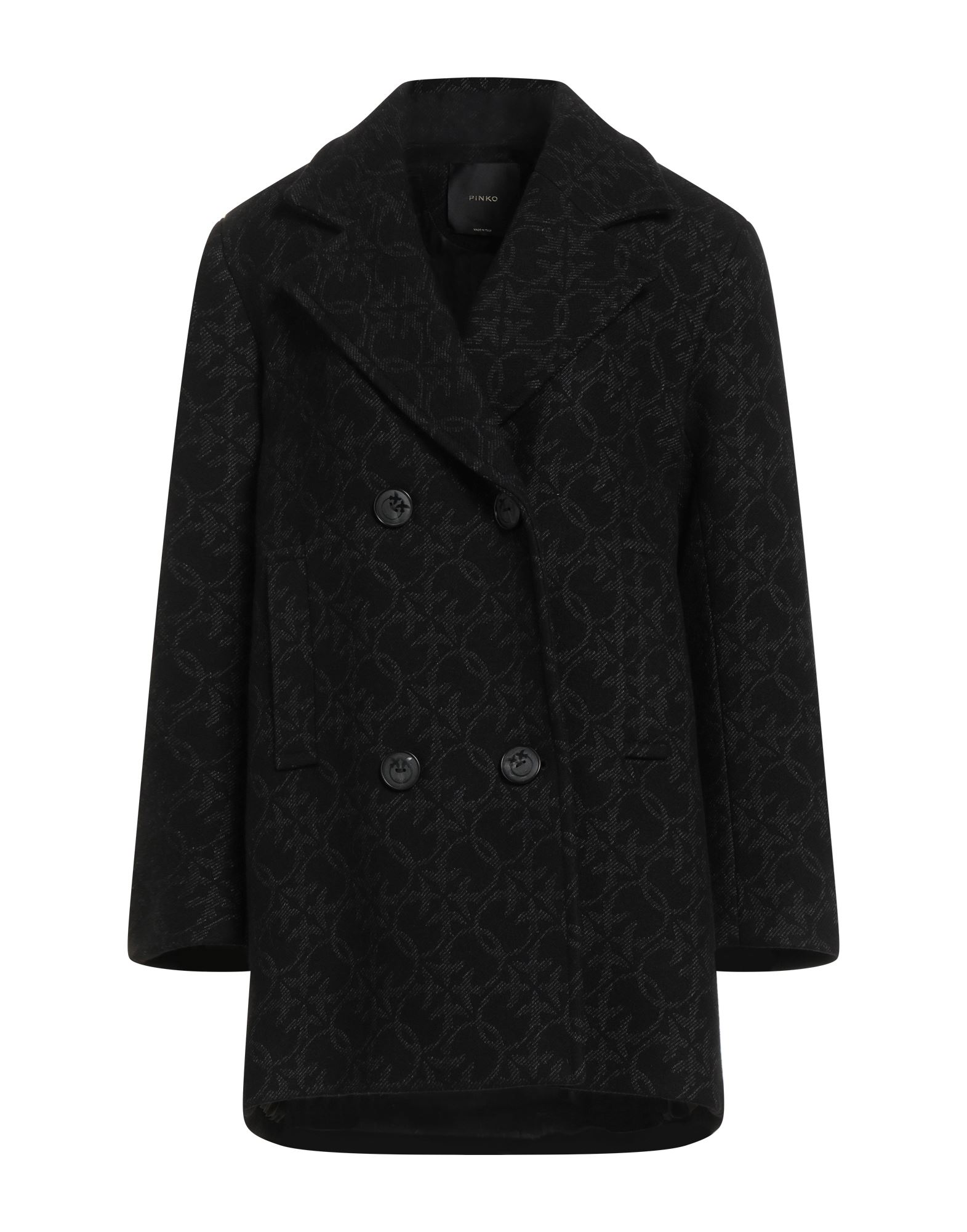 피코트, 펠트, 브랜드 로고, 로고 디자인, 라펠, 롱 슬리브, 안감있음, 버튼 여밈, 슬릿 포켓, 드라이클리닝, 표백 금지, 건조기 사용불가. 이미지