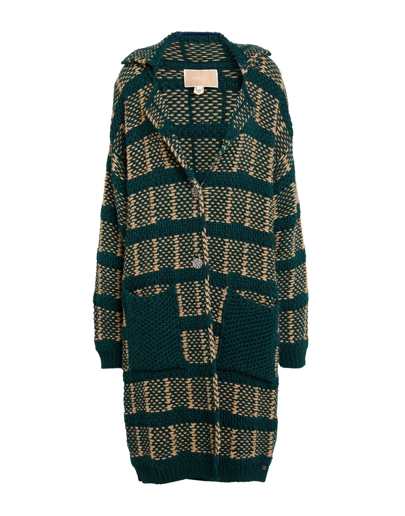 싱글 브레스티드 코트, 니트 소재, 라이트웨이트 니트, 체크, 장식 부착 없음, 라펠, 롱 슬리브, 안감없음, 버튼 여밈, 멀티 포켓, 세탁기 세탁 또는 드라이클리닝, 표백 금지, 건조기 사용불가. 이미지