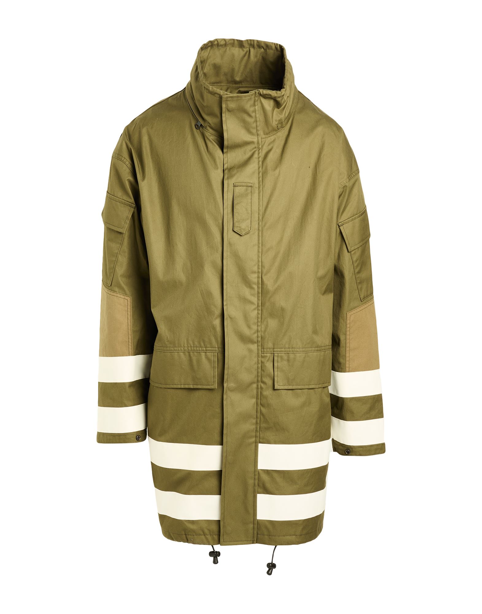 파카, 우븐, 장식 효과, 장식 디테일 솔리드 컬러, 터틀넥, 롱 슬리브, 안감있음, 지퍼 여밈, 스냅버튼 여밈, 멀티 포켓, 세탁기 세탁 또는 드라이클리닝, 표백 금지, 건조기 사용불가. 이미지