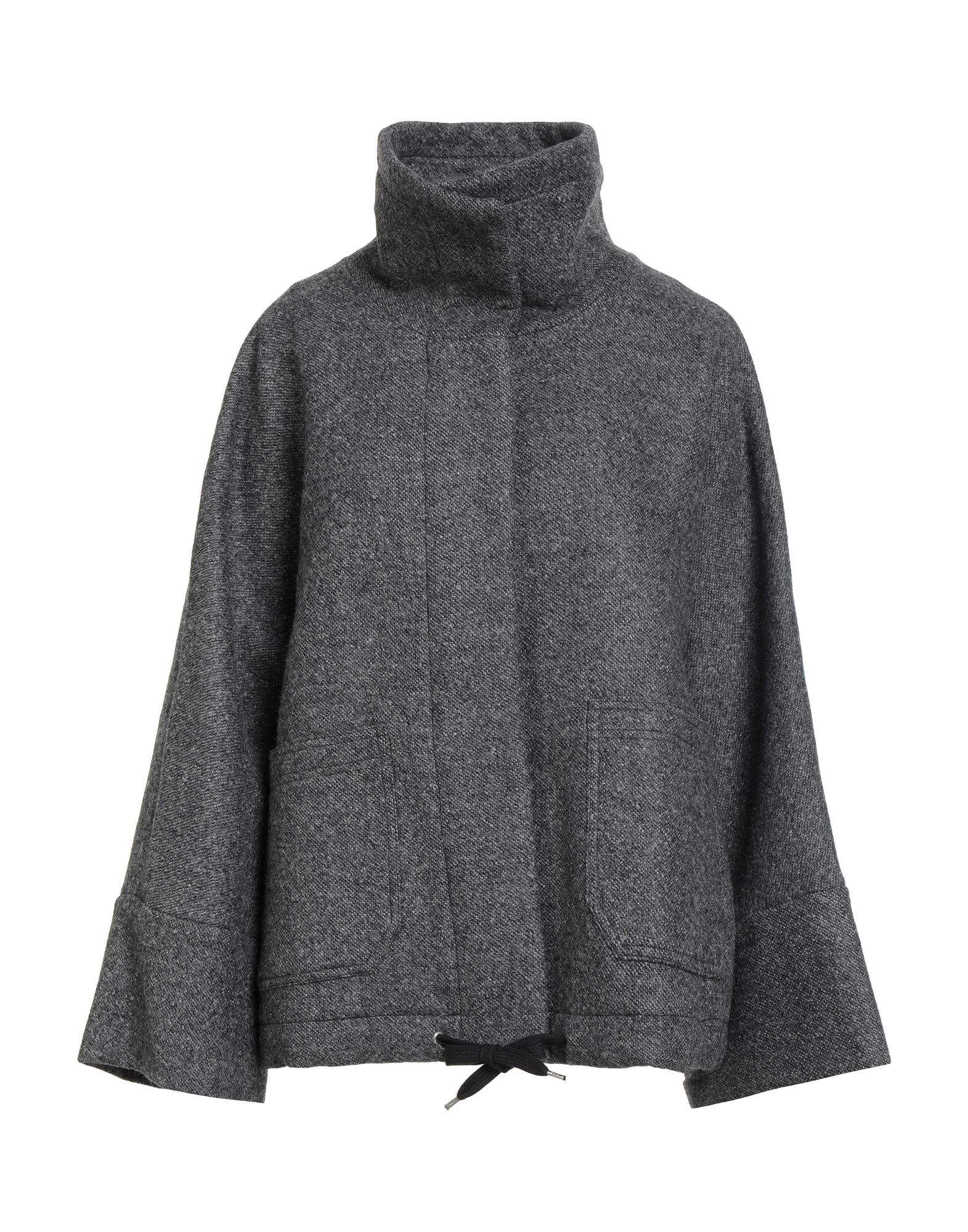 싱글 브레스티드 코트, 플란넬, 장식 부착 없음, 솔리드 컬러, 터틀넥, 롱 슬리브, 안감있음, 스냅버튼 여밈, 패치 포켓, 드라이클리닝, 표백 금지, 건조기 사용불가, 편안함과 우아함이 결합된 격식을 갖춘 세련된 포멀 오피스 룩. 이미지