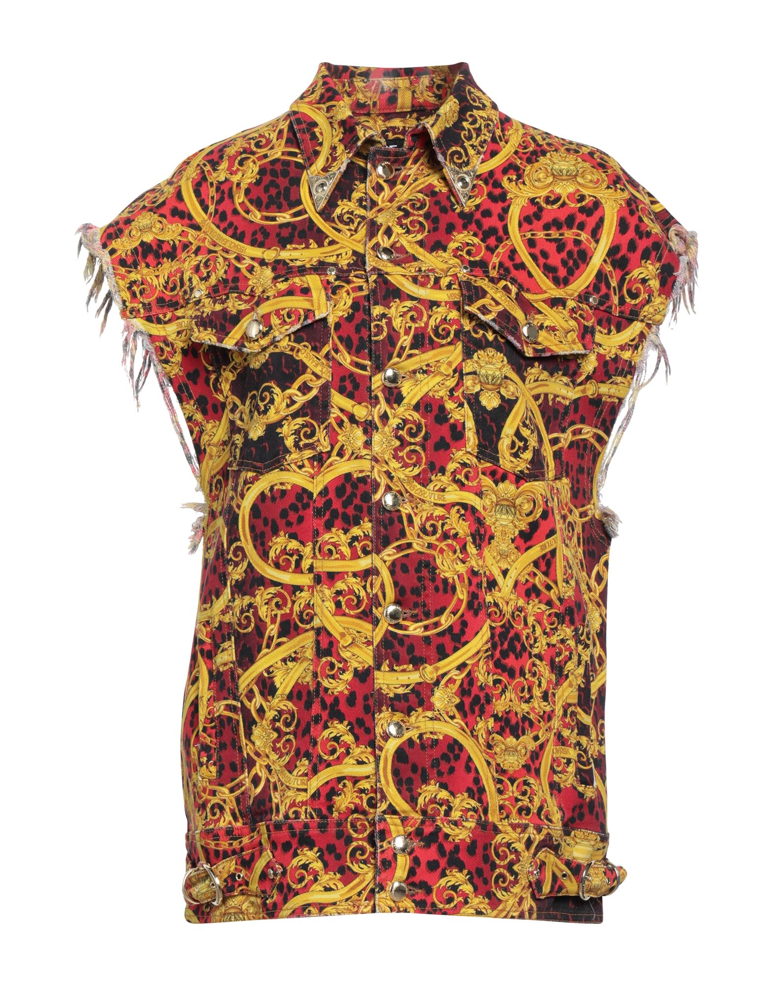 데님, 브랜드 로고, 스트랩, 멀티컬러 패턴, 컬러 워싱, 버튼다운 칼라, 싱글브레스티드, 쇼트 슬리브, 버튼 여밈, 멀티 포켓, 스트레치. 이미지