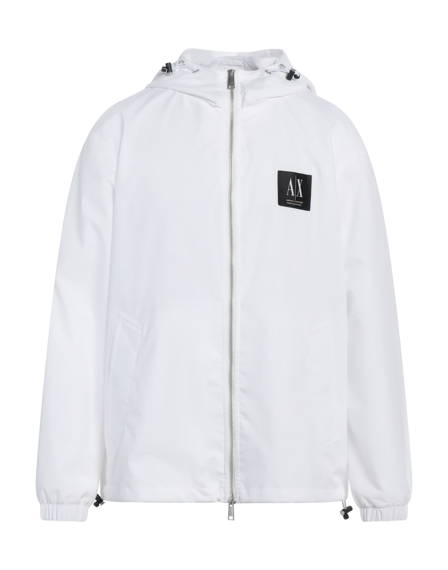 캐주얼 자켓, 테크니컬 패브릭, 프린트 디테일 솔리드 컬러, 브랜드 로고, 후드, 싱글브레스티드, 롱 슬리브, 안감없음, 지퍼 여밈, 멀티 포켓, 세탁기로 세탁, 건조기 사용불가. 이미지