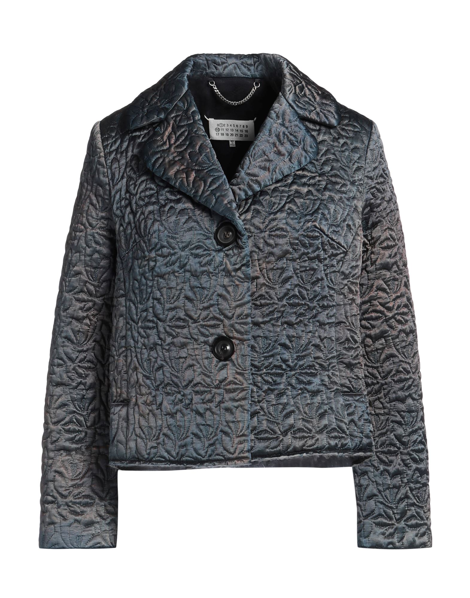 자켓, 스쿠버 원단, 솔리드 컬러, 장식 부착 없음, 라펠, 싱글브레스티드, 롱 슬리브, 부분적으로 안감 처리한 내부, 버튼 여밈, 멀티 포켓, 드라이클리닝, 표백 금지, 건조기 사용불가. 이미지