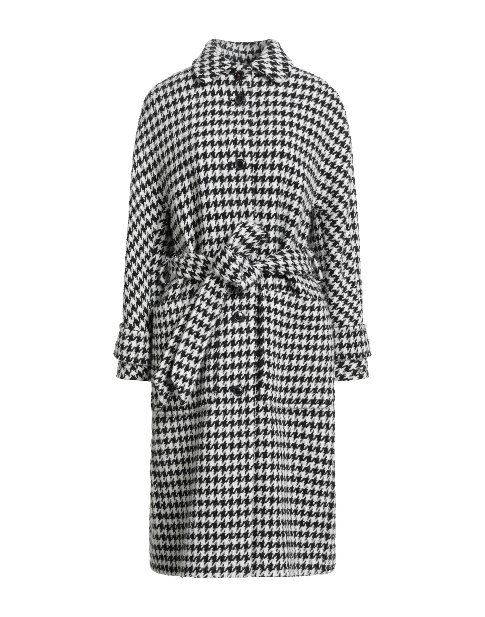 벨티드 코트, 트위드, 브랜드 로고, 벨트, 하운드투스, 클래식 칼라, 싱글브레스티드, 롱 슬리브, 안감있음, 버튼 여밈, 패치 포켓, 드라이클리닝, 표백 금지, 건조기 사용불가. 이미지