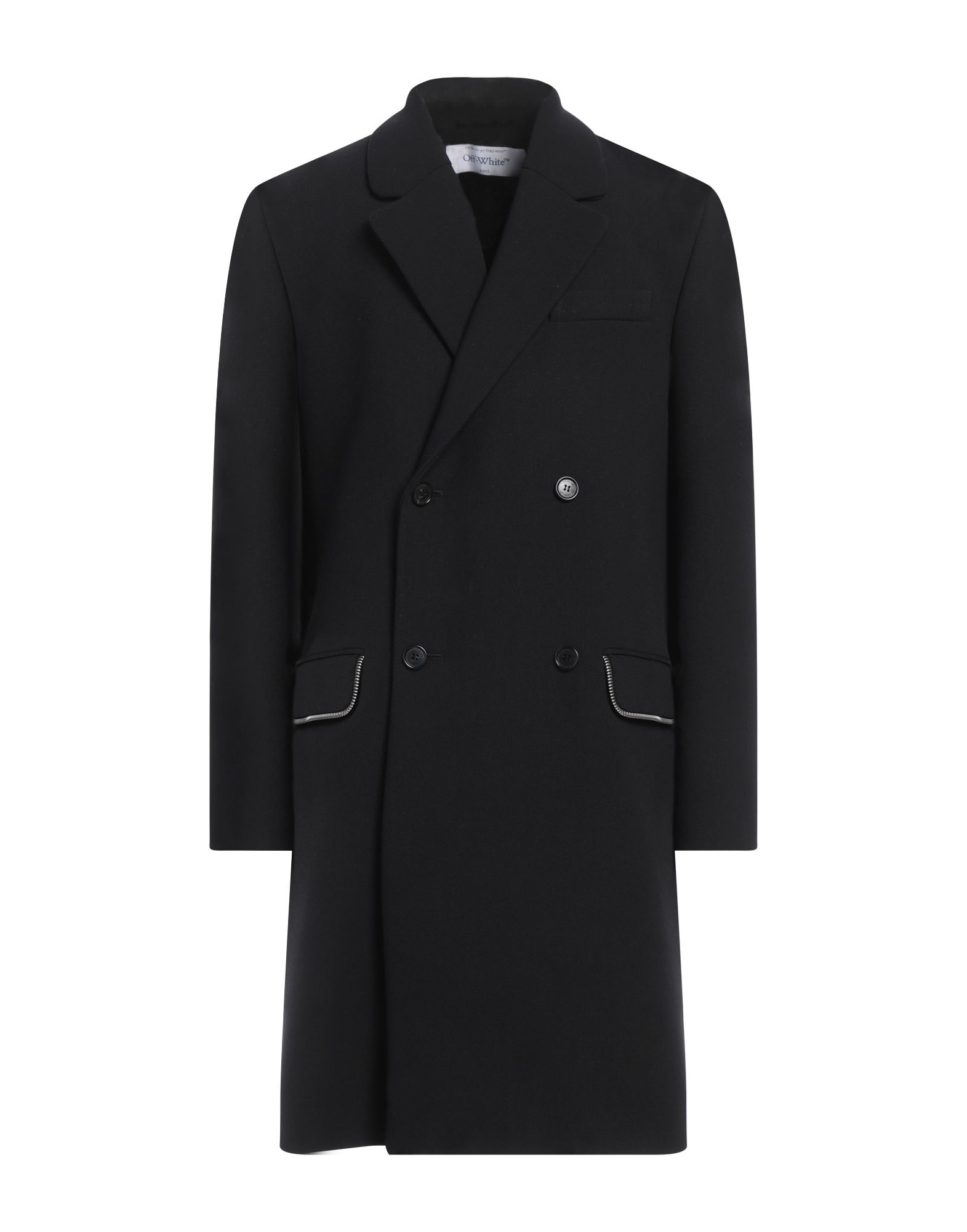 울 보일, 장식 부착 없음, 솔리드 컬러, 라펠, 롱 슬리브, 안감있음, 버튼 여밈, 멀티 포켓, 드라이클리닝, 표백 금지, 건조기 사용불가, 더블 브레스티드 코트. 이미지
