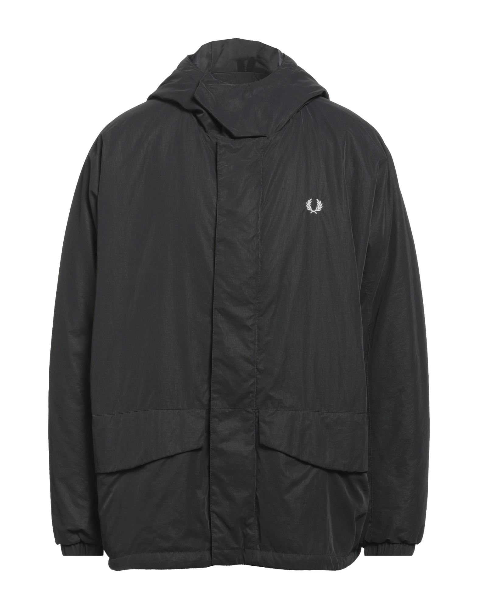 테크니컬 패브릭, 브랜드 로고, 솔리드 컬러, 후드, 싱글브레스티드, 롱 슬리브, 내부 패딩, 스냅버튼, 지퍼 클로저, 멀티 포켓, 기타 아우터웨어. 이미지