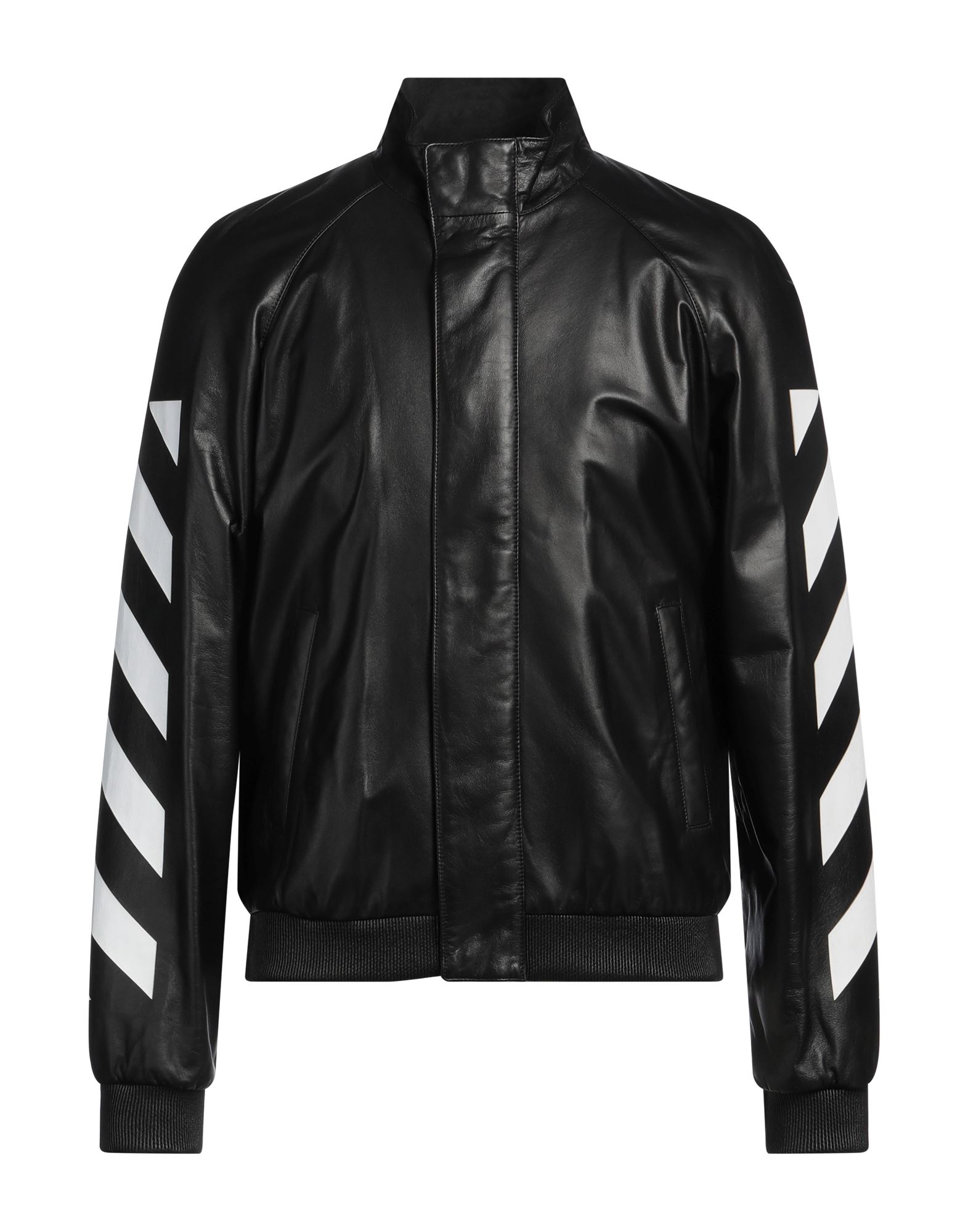 캐주얼 자켓, 가죽, 투톤 패턴, 브랜드 로고, 터틀넥, 싱글브레스티드, 롱 슬리브, 안감있음, 지퍼 여밈, 스냅버튼 여밈, 멀티 포켓, 동물성 비섬유 자재 함유, 물세탁 불가, 표백 금지, 건조기 사용불가, 다림질 금지. 이미지