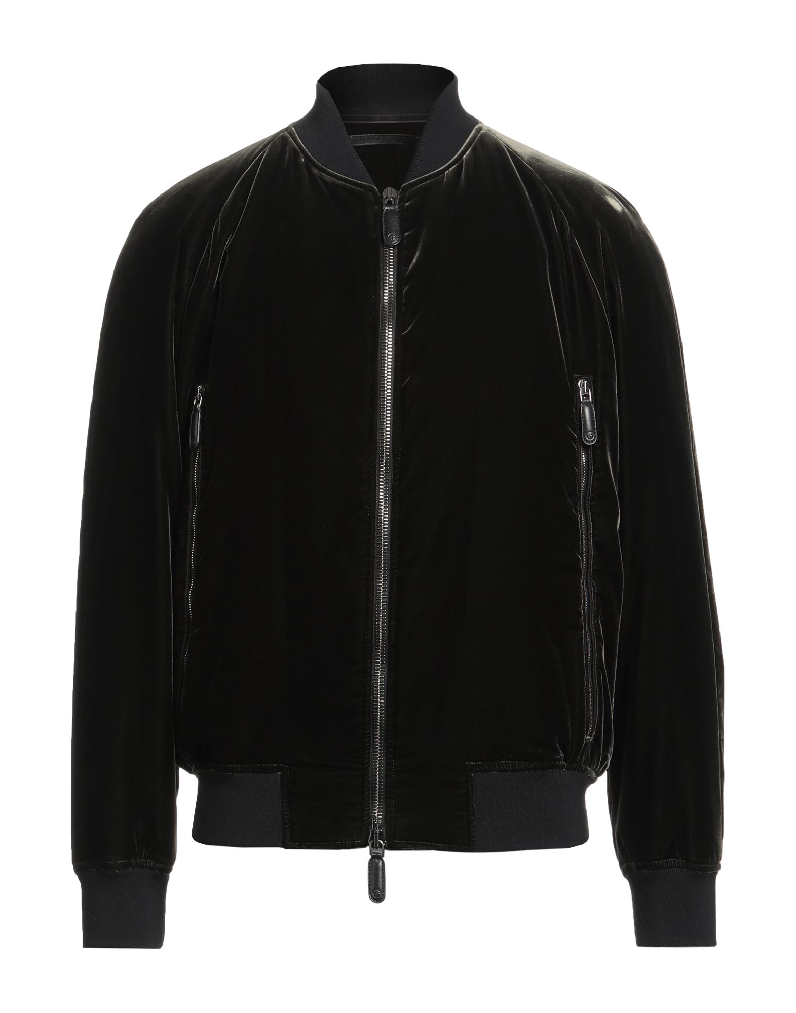 보머 자켓, 벨벳, 스트레치 패브릭, 니트 트리밍, 솔리드 컬러, 크루넥, 롱 슬리브, 안감있음, 지퍼 여밈, 지퍼 포켓, 동물성 비섬유 자재 함유, 드라이클리닝, 표백 금지, 건조기 사용불가. 이미지