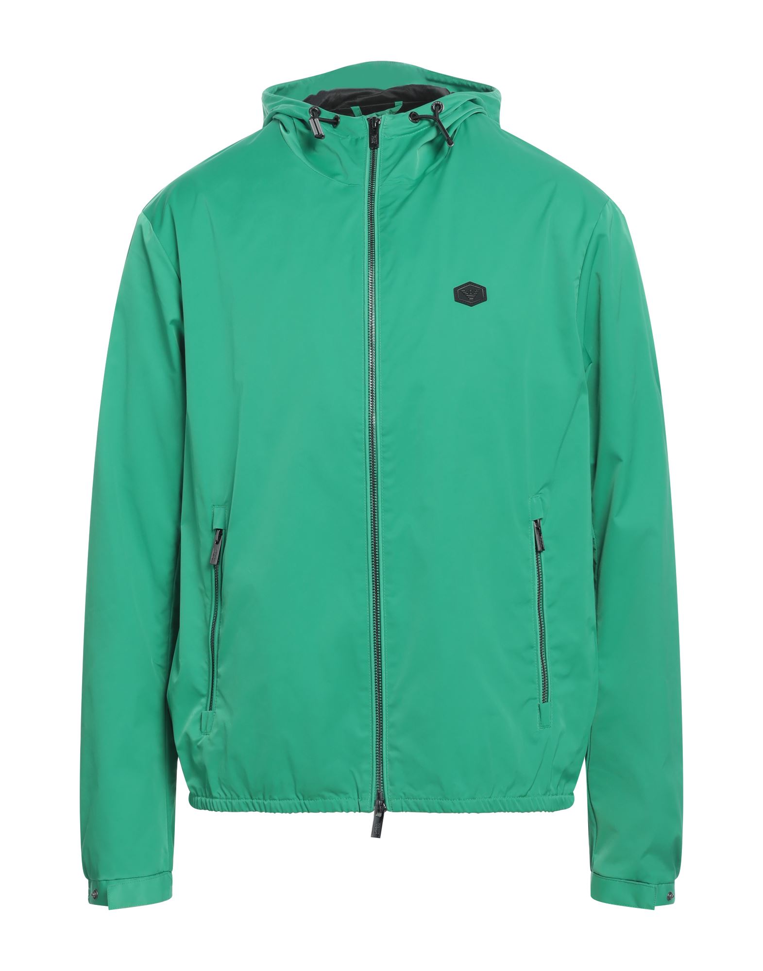 윈드브레이커, 테크니컬 패브릭, 솔리드 컬러, 브랜드 로고, 후드, 싱글브레스티드, 롱 슬리브, 안감있음, 지퍼 여밈, 지퍼 포켓, 엘라스틱 헴라인, 손세탁, 표백 금지, 건조기 사용불가. 이미지