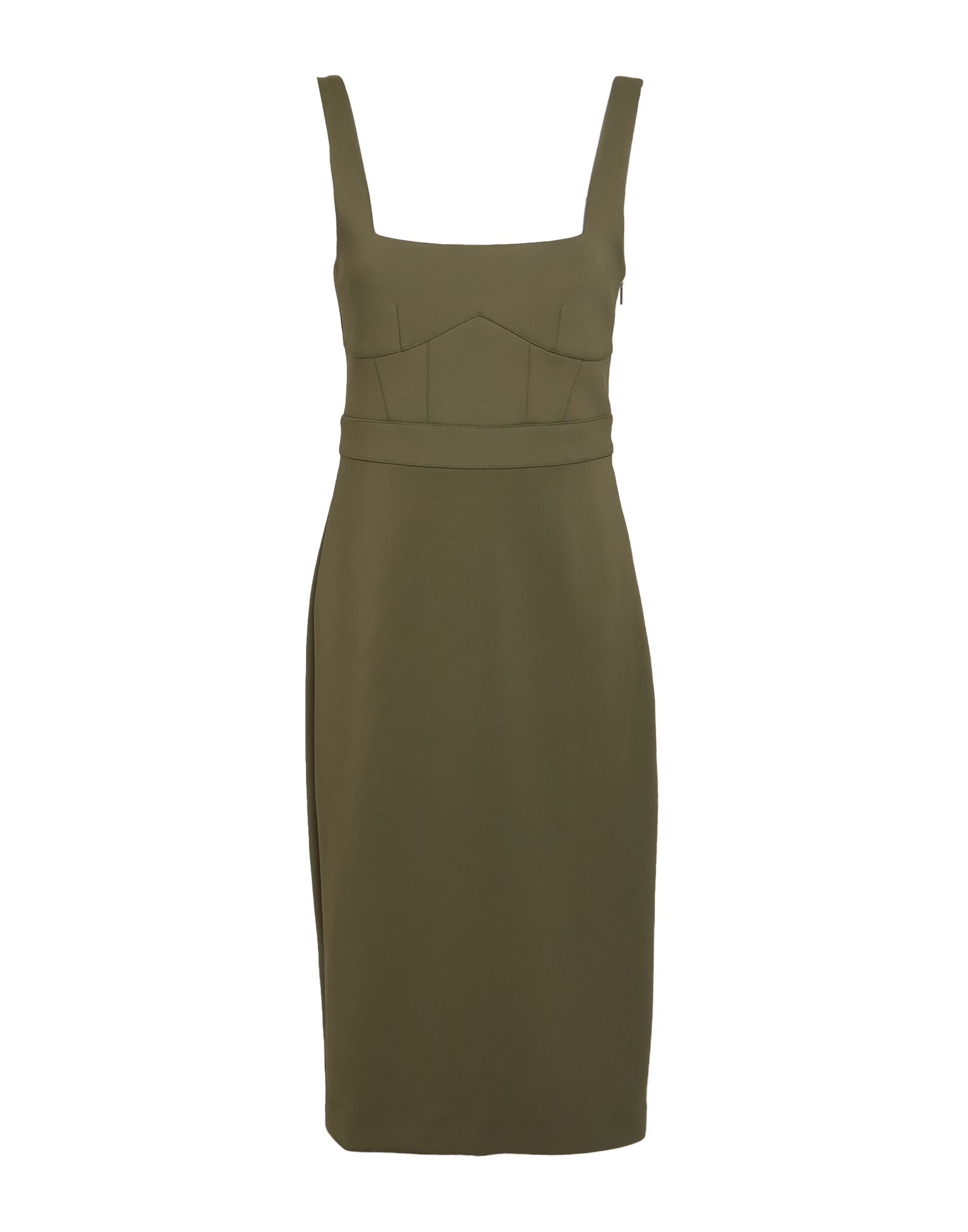 바디콘 드레스, 저지, 솔리드 컬러, 장식 부착 없음, 스퀘어 네크라인, 슬리브리스, 안감있음, 지퍼 여밈, 멀티 포켓, 스트레치, 손세탁, 표백 금지, 건조기 사용불가. 이미지