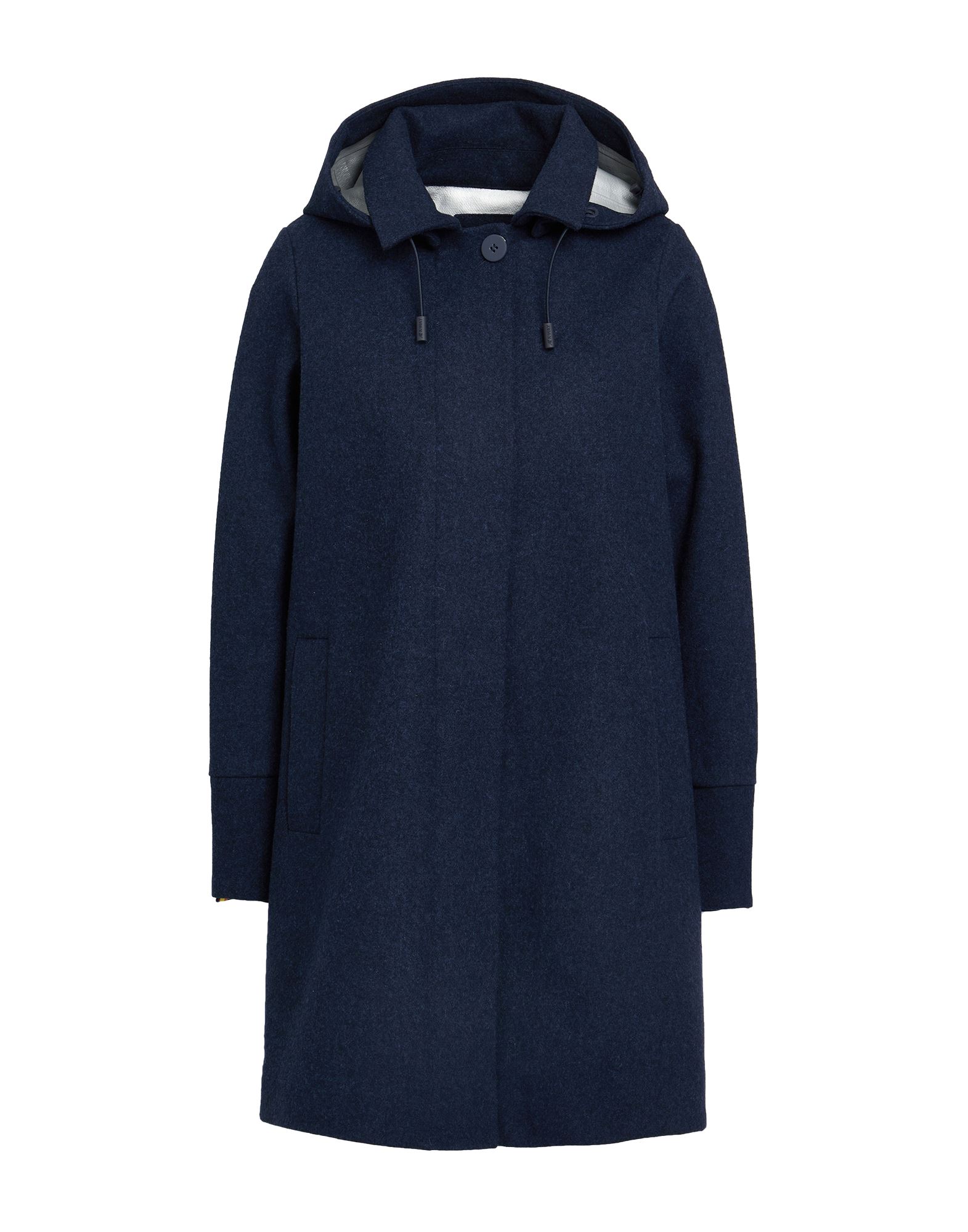 파카, 펠트, 솔리드 컬러, 브랜드 로고, 후드, 롱 슬리브, 안감없음, 지퍼 여밈, 버튼 여밈, 슬릿 포켓, 손세탁, 표백 금지, 건조기 사용불가, 다림질 금지. 이미지