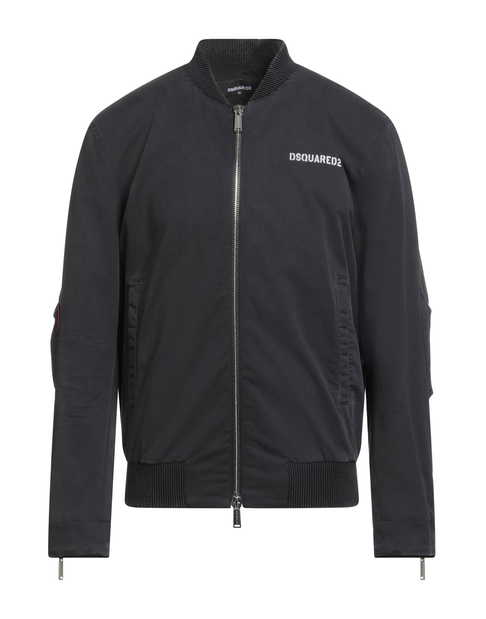 보머 자켓, 트윌, 스트레치 패브릭, 브랜드 로고, 솔리드 컬러, 크루넥, 롱 슬리브, 지퍼 커프스, 안감있음, 지퍼 여밈, 슬릿 포켓, 세탁기 세탁 또는 드라이클리닝, 표백 금지, 건조기 사용불가. 이미지