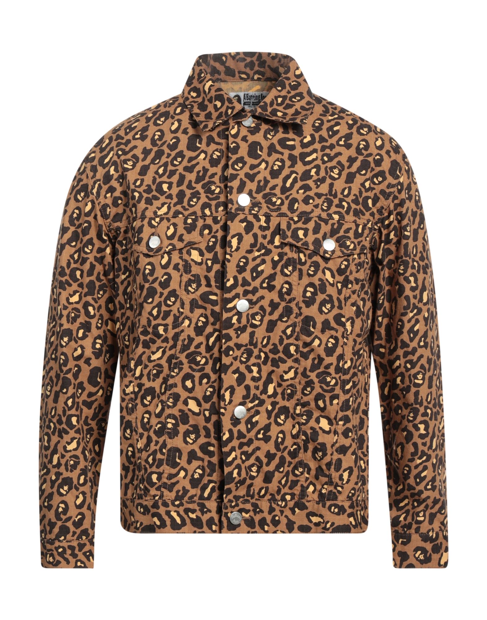 평직, 장식 부착 없음, 레오파드 패턴, 클래식 칼라, 싱글브레스티드, 롱 슬리브, 안감없음, 버튼 여밈, 더블 포켓, 기타 아우터웨어. 이미지