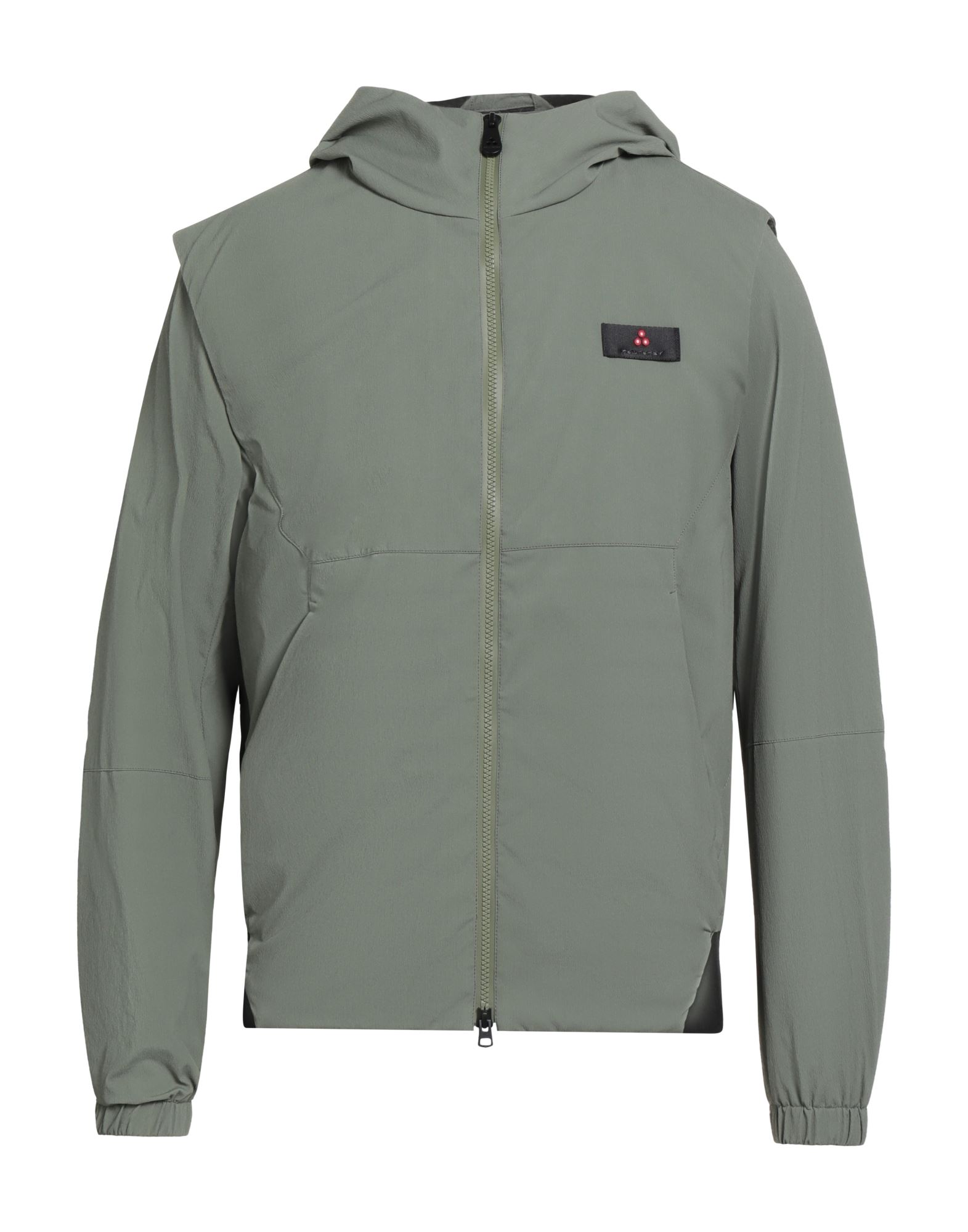 캐주얼 자켓, 테크니컬 패브릭, 솔리드 컬러, 브랜드 로고, 후드, 롱 슬리브, 안감있음, 지퍼 여밈, 지퍼 포켓, 엘라스틱 헴라인, 스트레치, 두 가지로 연출 가능, 세탁기로 세탁, 표백 금지, 건조기 사용가능. 이미지