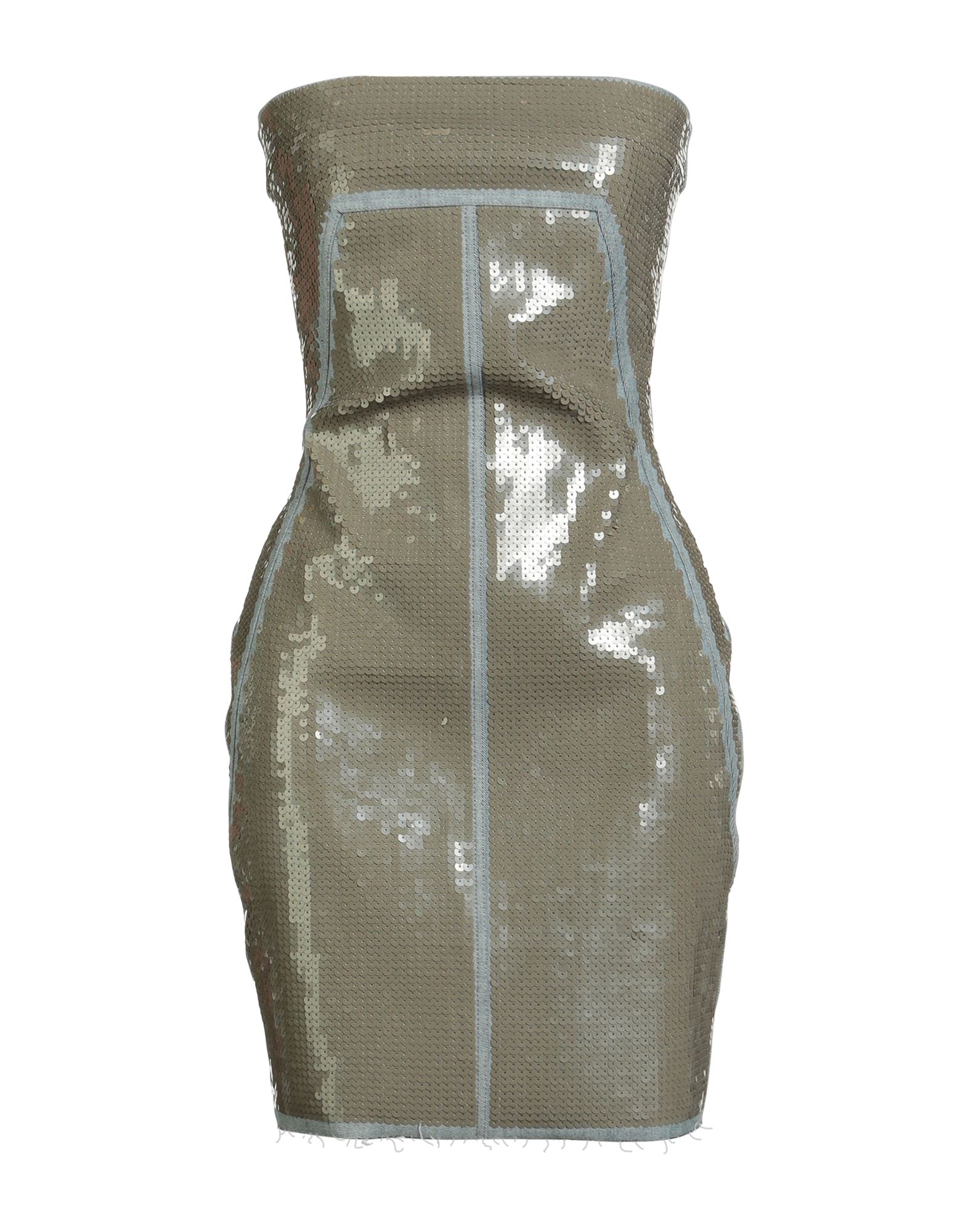 데님, 시퀸, 투톤 패턴, 와이드 네크라인, 라이트 워싱, 슬리브리스, 안감없음, 지퍼 여밈, 포켓 없음, 손세탁, 표백 금지, 건조기 사용불가, 바디콘 드레스. 이미지