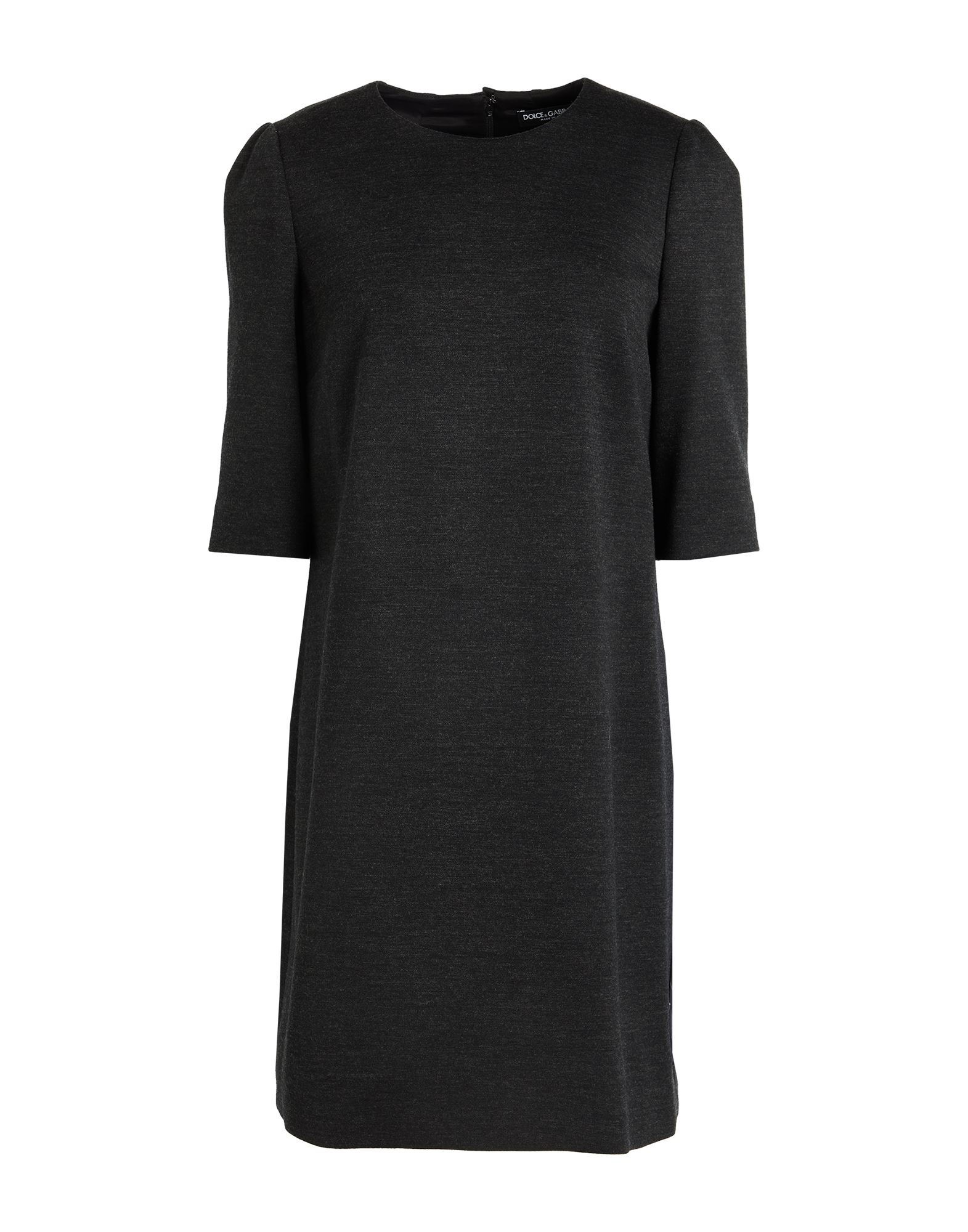 플레어 드레스, 플란넬, 멜란지, 장식 부착 없음, 크루넥, 쇼트 슬리브, 안감있음, 지퍼 여밈, 후크 여밈, 포켓 없음, 스트레치, 드라이클리닝, 표백 금지, 건조기 사용불가. 이미지