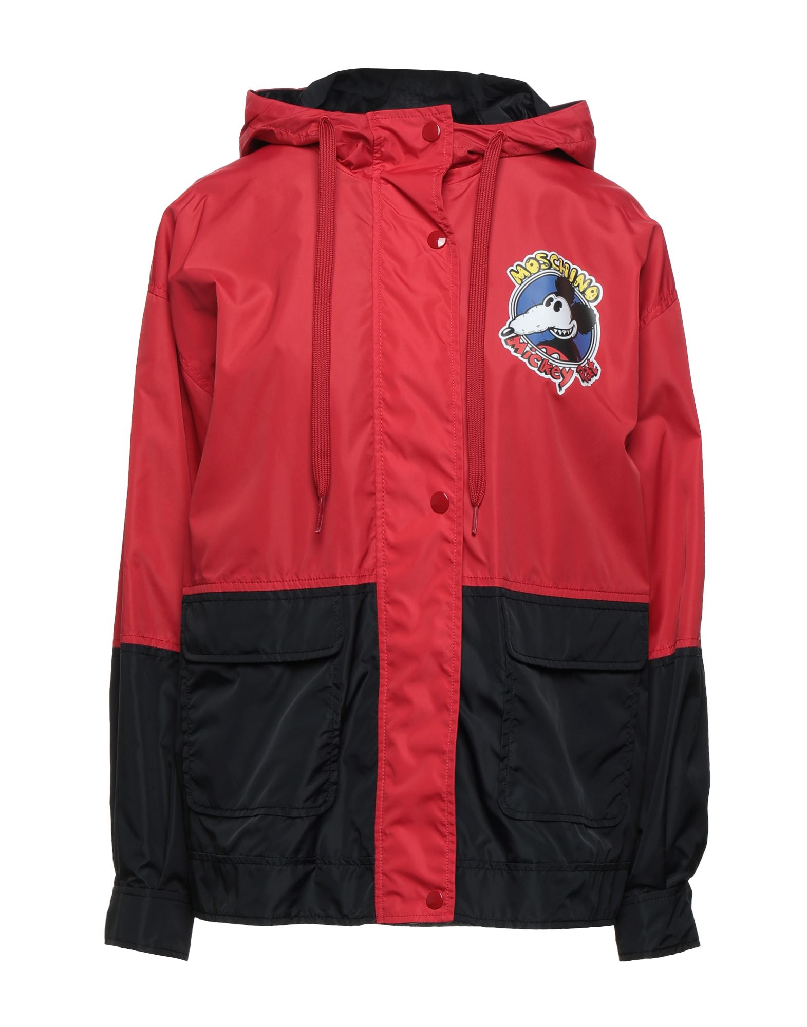 캐주얼 자켓, 테크니컬 패브릭, 투톤 패턴, 브랜드 로고, 프린트, 후드, 싱글브레스티드, 롱 슬리브, 안감있음, 멀티 포켓. 이미지