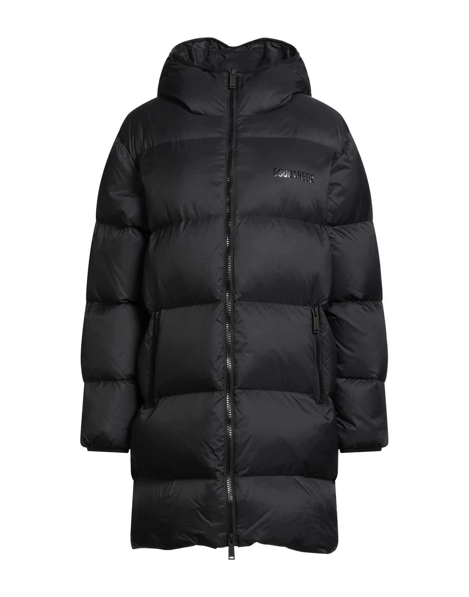 롱 다운 자켓, 테크니컬 패브릭, 브랜드 로고, 솔리드 컬러, 후드, 롱 슬리브, 덕 다운 내장, 헤비 패딩, 지퍼 여밈, 지퍼 포켓, 동물성 비섬유 자재 함유, 드라이클리닝, 표백 금지, 건조기 사용불가. 이미지