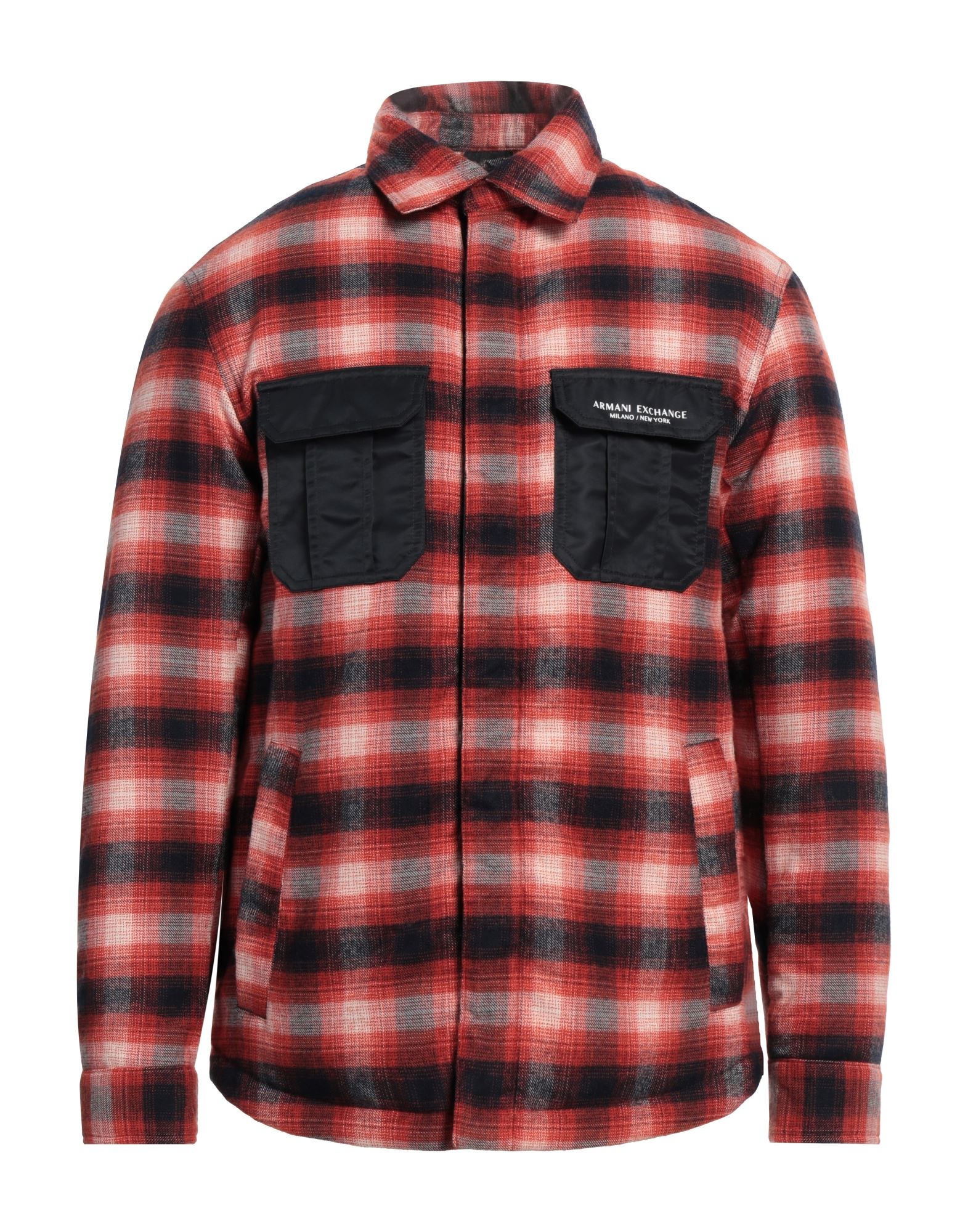 캐주얼 자켓, 플란넬, 테크니컬 패브릭, 브랜드 로고, 타탄체크, 클래식 칼라, 싱글브레스티드, 롱 슬리브, 스냅버튼 커프스, 합성 충전재, 라이트 패딩, 스냅버튼 여밈, 멀티 포켓, 플랩 포켓, 손세탁, 표백 금지, 건조기 사용불가. 이미지