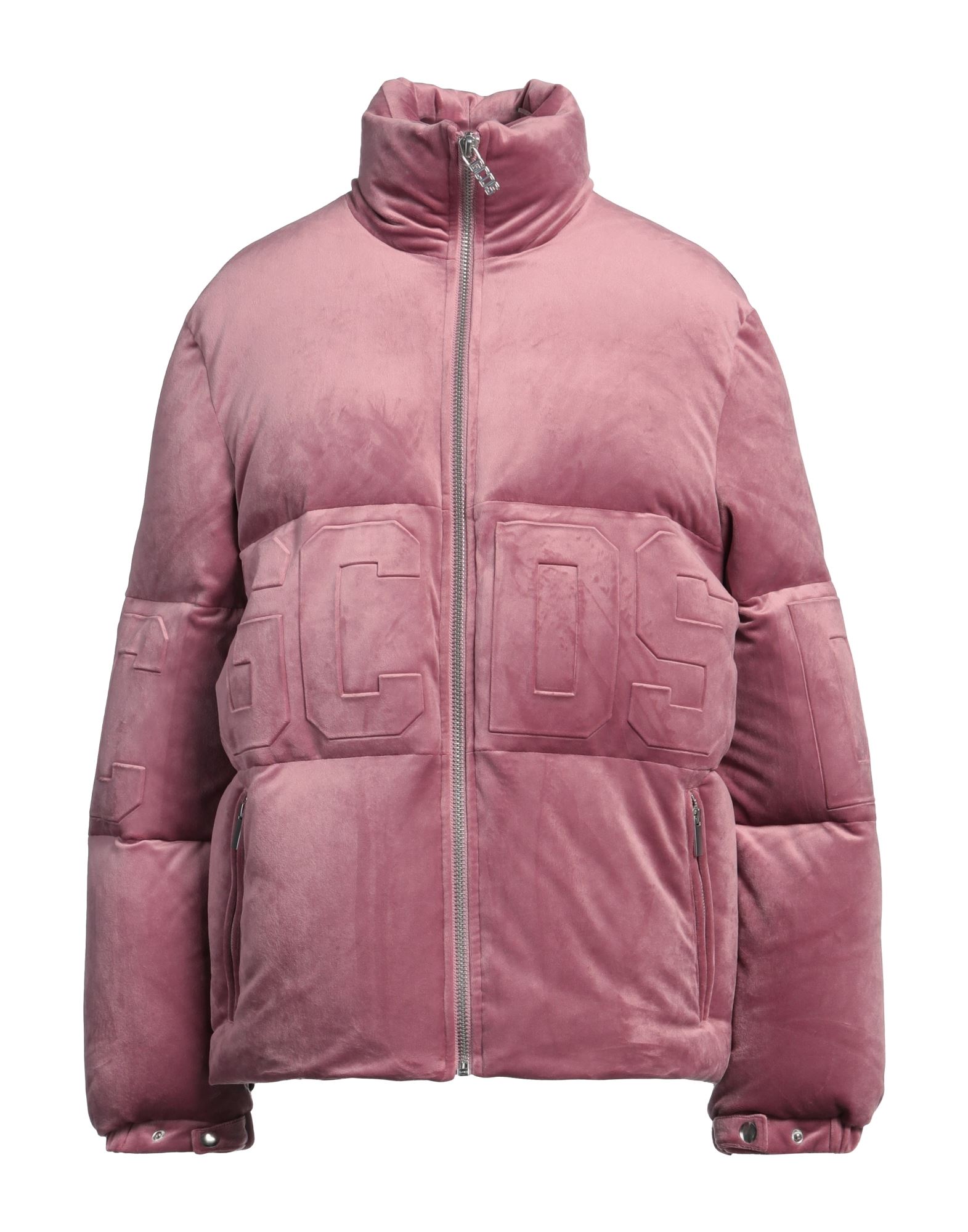 쇼트 다운 자켓, 벨벳, 브랜드 로고, 솔리드 컬러, 터틀넥, 싱글브레스티드, 롱 슬리브, 덕 다운 내장, 지퍼 여밈, 멀티 포켓, 스트레치, 동물성 비섬유 자재 함유, 손세탁 또는 드라이클리닝, 표백 금지, 건조기 사용불가, 다림질 금지. 이미지