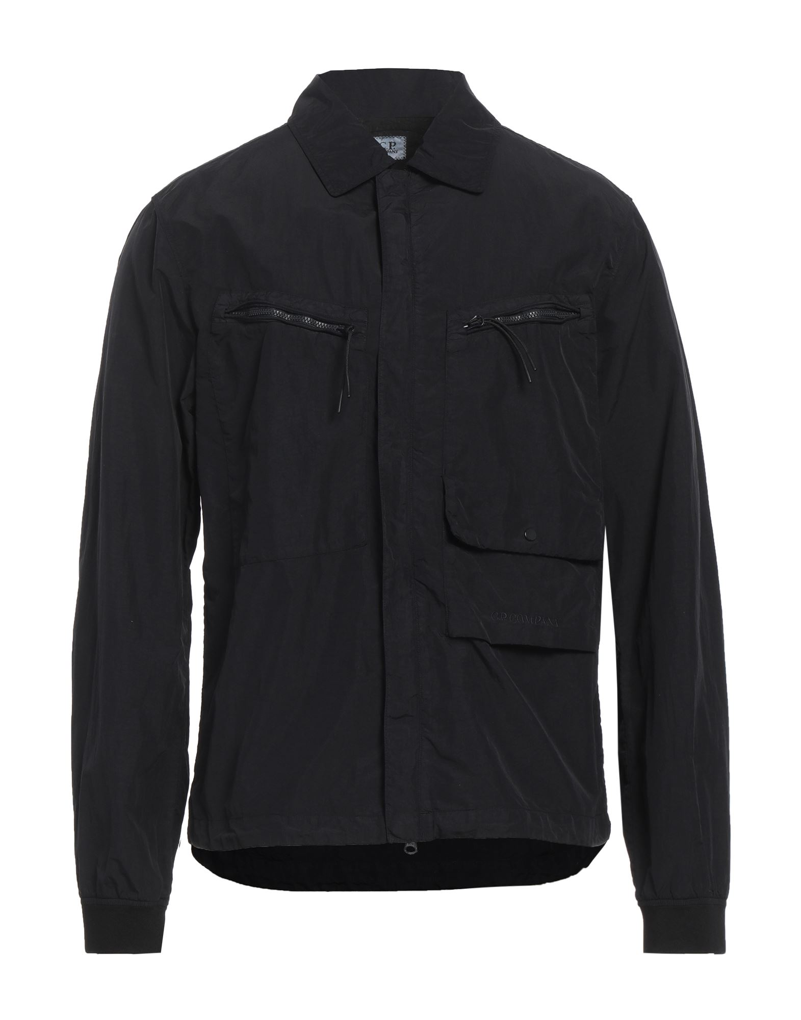 캐주얼 자켓, 테크니컬 패브릭, 자수 로고 장식, 솔리드 컬러, 클래식 칼라, 롱 슬리브, 안감없음, 스냅버튼 여밈, 지퍼 여밈, 멀티 포켓, 드로스트링 헴라인, 세탁기로 세탁, 표백 금지, 건조기 사용불가. 이미지