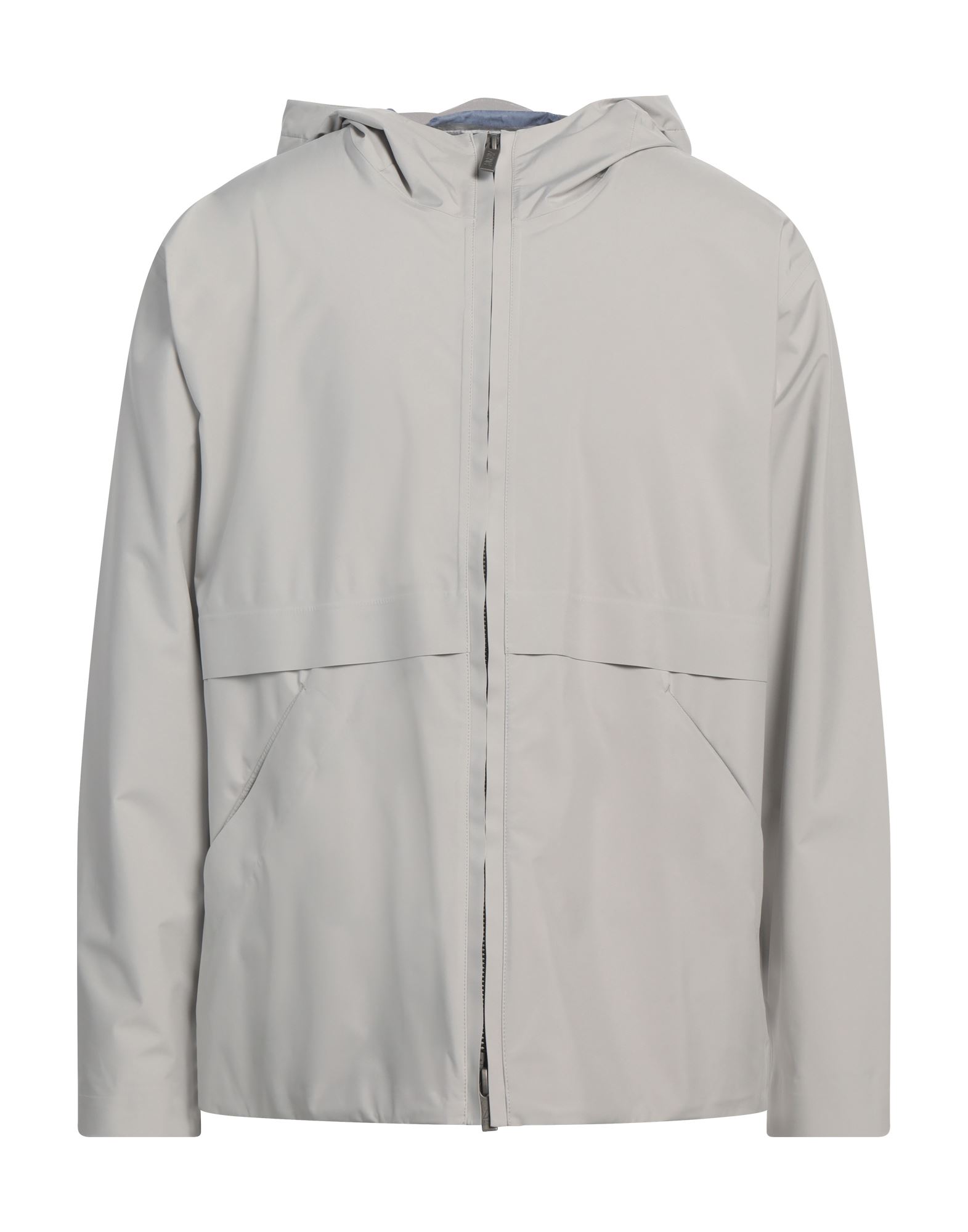 윈드브레이커, 테크니컬 패브릭, 솔리드 컬러, 장식 효과, 후드, 롱 슬리브, 안감없음, 지퍼 여밈, 멀티 포켓, 세탁기로 세탁, 표백 금지, 건조기 사용불가. 이미지