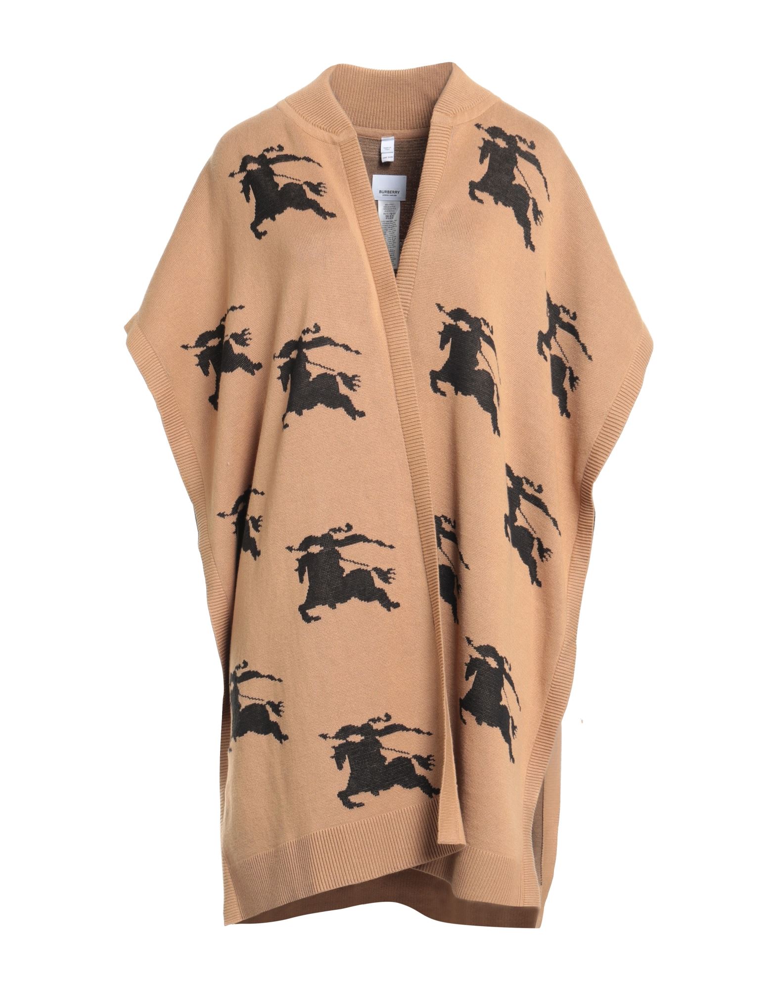 망토, 니트 소재, 라이트웨이트 니트, 로고 디자인, 장식 부착 없음, 딥 네크라인, 안감없음, 손세탁 또는 드라이클리닝, 표백 금지, 건조기 사용불가. 이미지