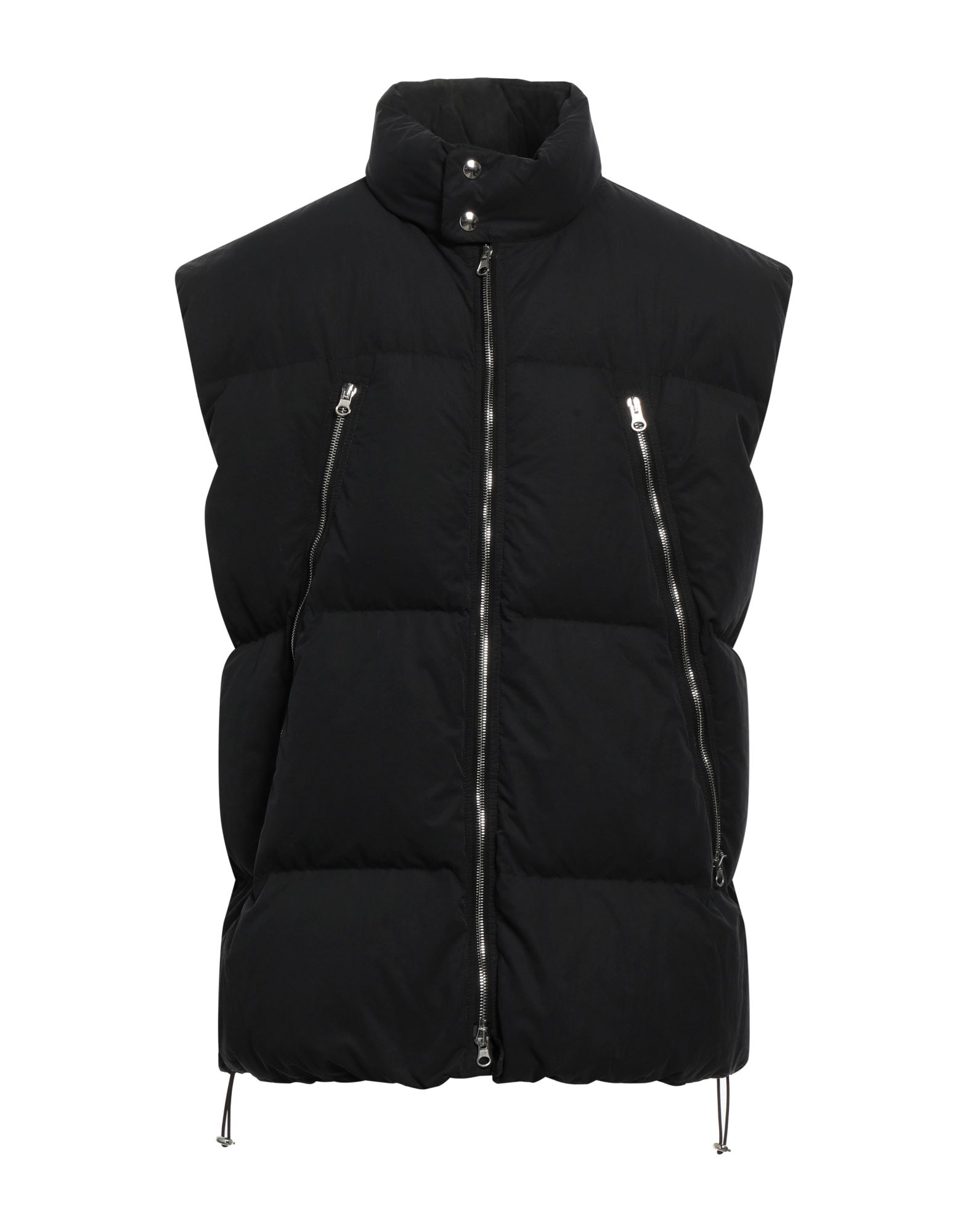 테크니컬 패브릭, 장식 부착 없음, 솔리드 컬러, 터틀넥, 싱글브레스티드, 쇼트 슬리브, 덕 다운 내장, 지퍼 여밈, 스냅버튼 여밈, 멀티 포켓, 지퍼 포켓, 동물성 비섬유 자재 함유, 싱글브레스티드 자켓. 이미지