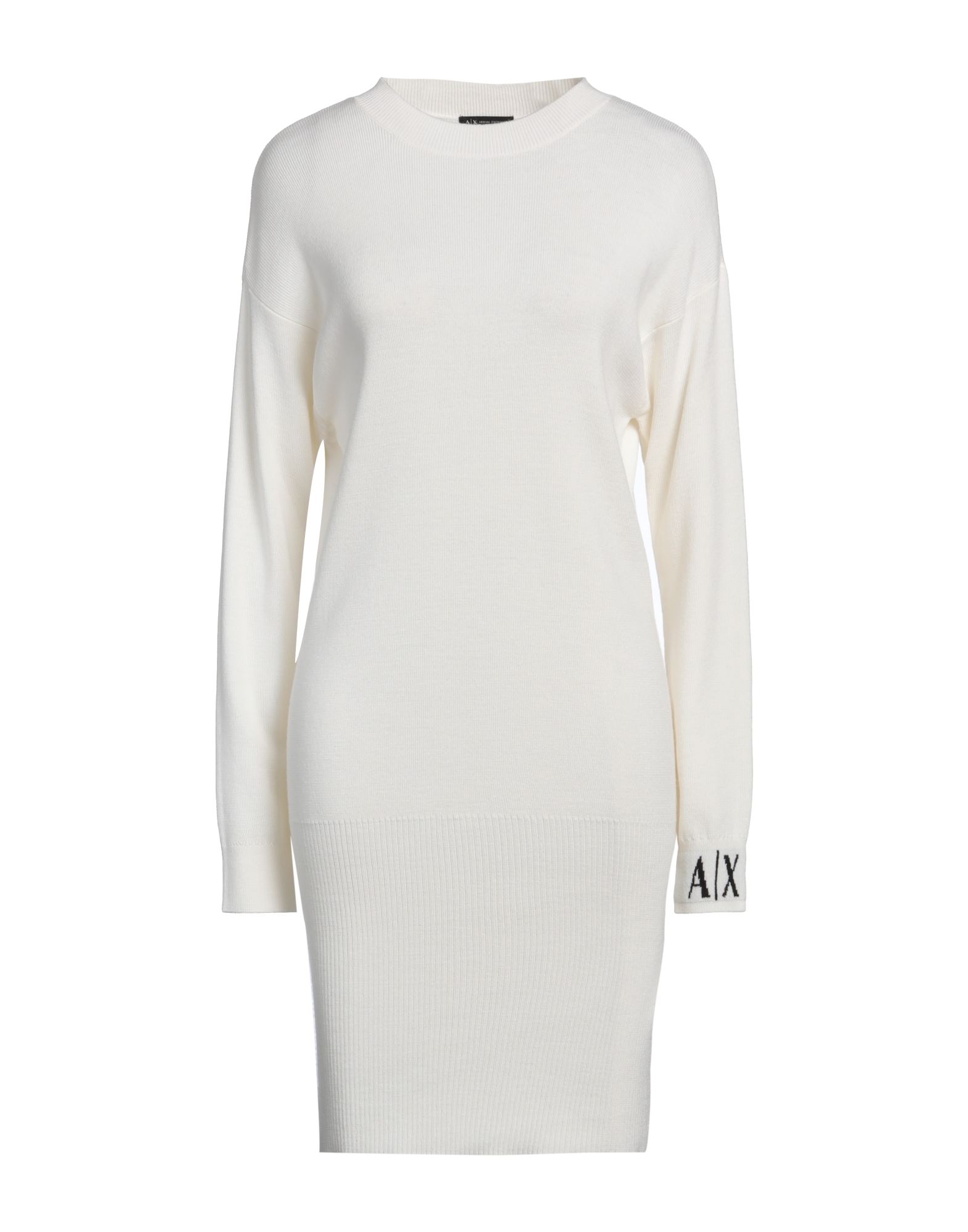 원피스 & 드레스, 니트 소재, 라이트웨이트 니트, 솔리드 컬러, 브랜드 로고, 크루넥, 롱 슬리브, 안감없음, 세탁기로 세탁, 표백 금지, 건조기 사용불가. 이미지