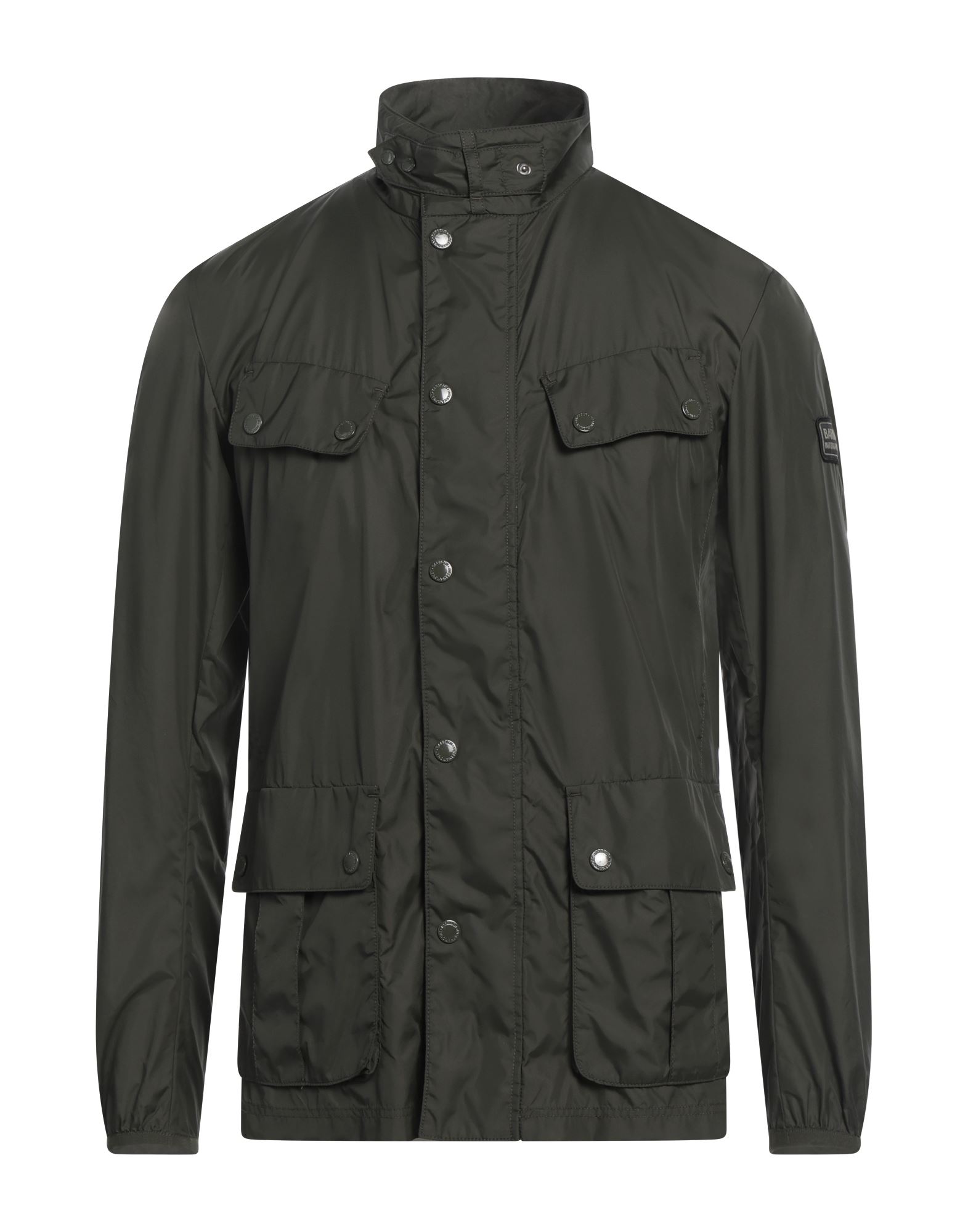 테크니컬 패브릭, 브랜드 로고, 솔리드 컬러, 터틀넥, 싱글브레스티드, 롱 슬리브, 안감없음, 지퍼 클로저, 스냅버튼, 멀티 포켓, 사파리. 이미지