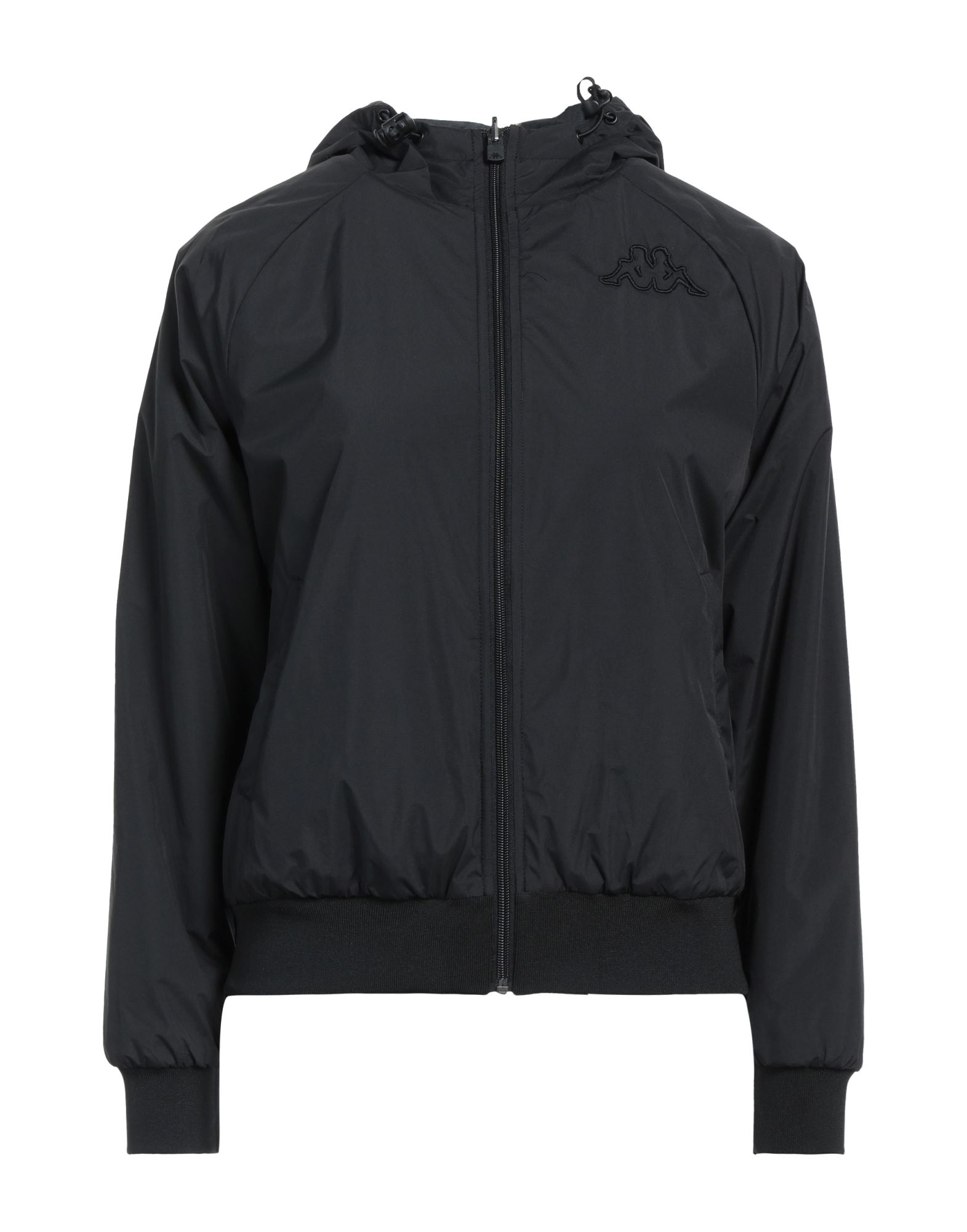 테크니컬 패브릭, 브랜드 로고, 솔리드 컬러, 후드, 싱글브레스티드, 롱 슬리브, 내부 인조퍼, 지퍼 클로저, 멀티 포켓, 더블 페이스, 보머. 이미지