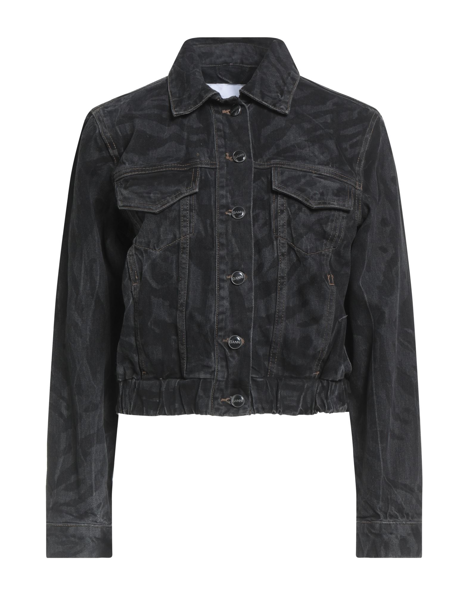 데님 트러커 자켓, 데님, 지브라 패턴, 장식 부착 없음, 컬러 워싱, 클래식 칼라, 싱글브레스티드, 롱 슬리브, 안감없음, 버튼 여밈, 멀티 포켓, 손세탁 또는 드라이클리닝, 표백 금지, 건조기 사용불가, 이 브랜드는 사이즈가 크게 나옵니다. 이미지