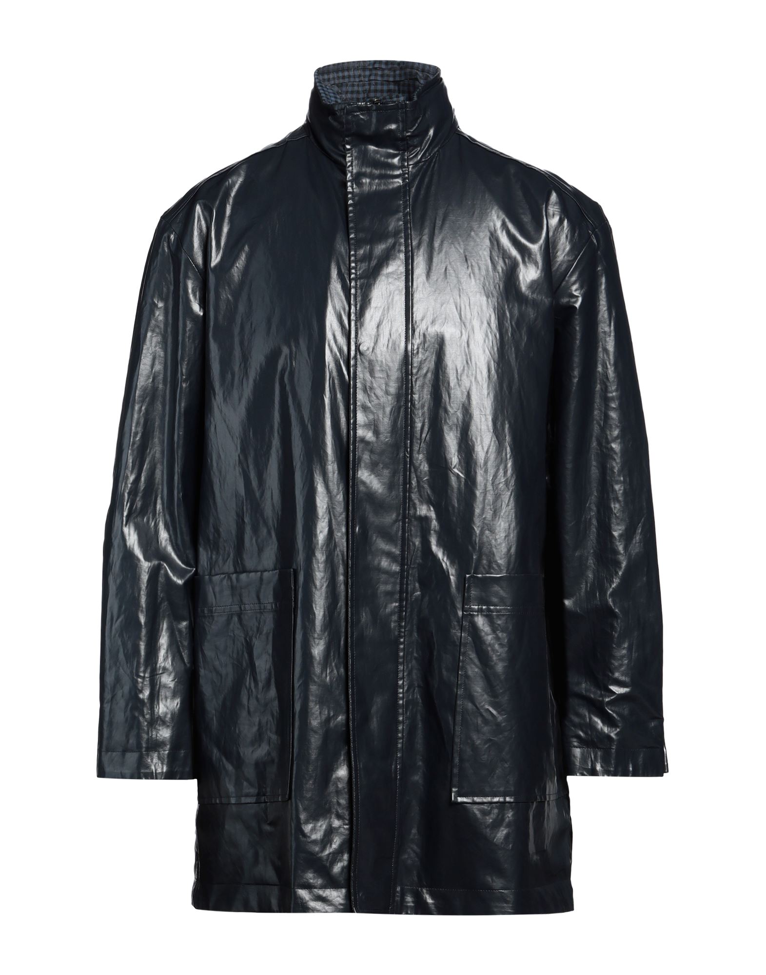 우븐, 코팅 효과, 장식 부착 없음, 솔리드 컬러, 후드, 싱글브레스티드, 롱 슬리브, 안감있음, 스냅버튼 여밈, 지퍼 여밈, 멀티 포켓, 더블 페이스, 드라이클리닝, 표백 금지, 건조기 사용불가, 레인코트. 이미지