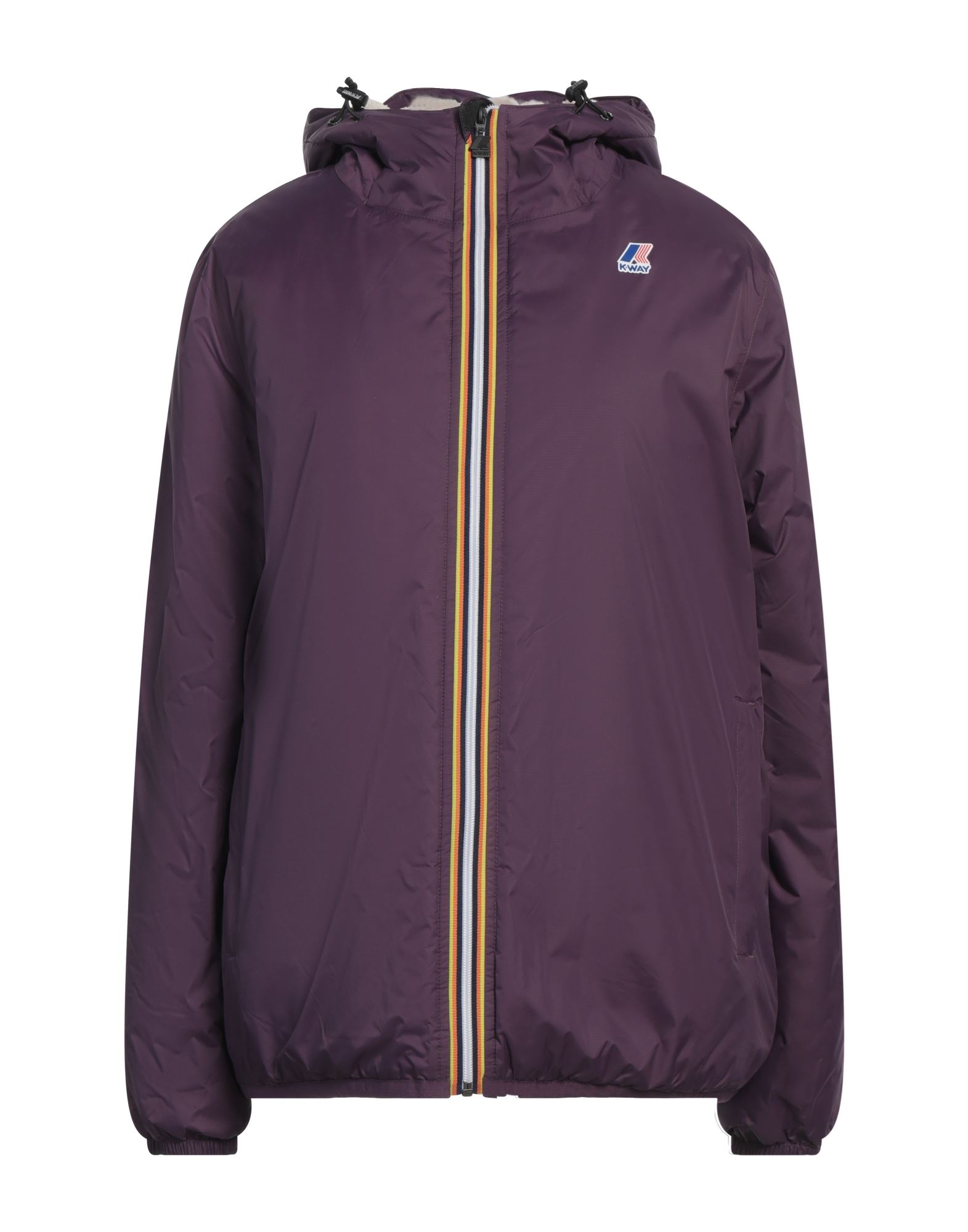 캐주얼 자켓, 테크니컬 패브릭, 브랜드 로고, 장식 디테일 솔리드 컬러, 후드, 롱 슬리브, 셰르파 패브릭 내부, 지퍼 여밈, 지퍼 포켓, 드로스트링 헴라인, 세탁기로 세탁, 표백 금지, 건조기 사용불가, 다림질 금지. 이미지