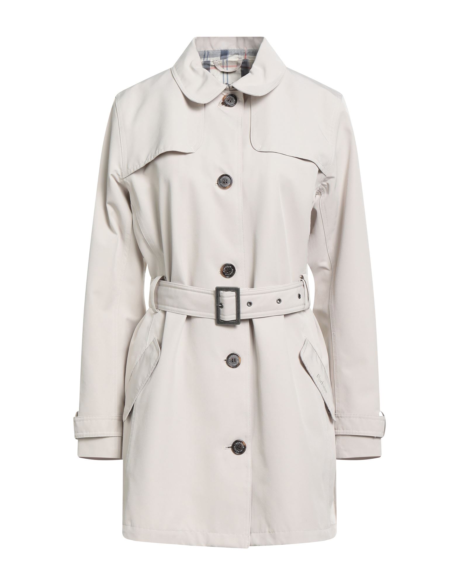 트렌치 코트, 트윌, 발수 소재, 벨트, 솔리드 컬러, 클래식 칼라, 싱글브레스티드, 롱 슬리브, 안감있음, 버튼 여밈, 플랩 포켓, 세탁기 세탁 또는 드라이클리닝, 표백 금지, 건조기 사용불가, 이 브랜드는 사이즈가 작게 나옵니다, 편안함과 우아함이 결합된 격식을 갖춘 세련된 포멀 오피스 룩. 이미지