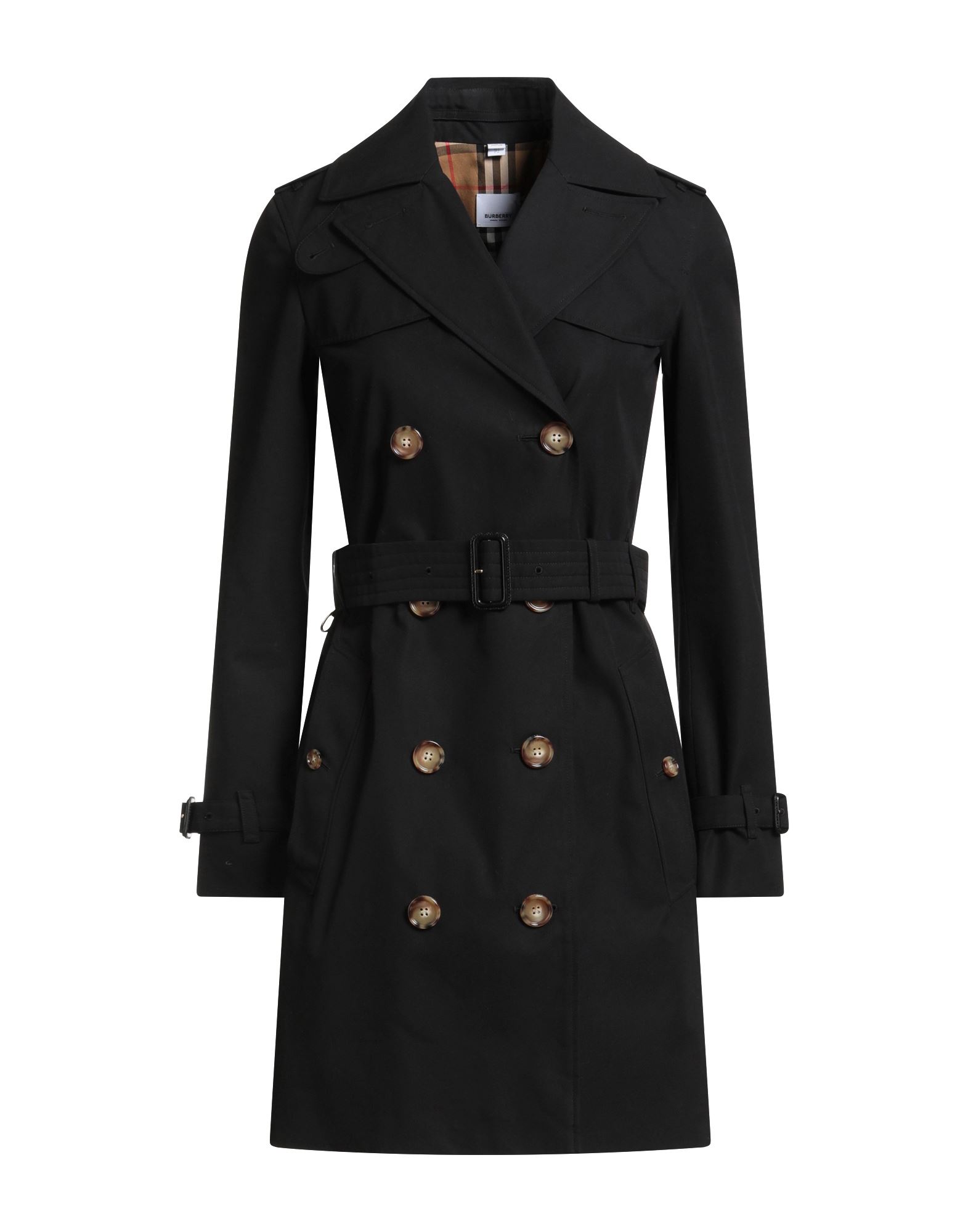 트렌치 코트, 우븐, 솔리드 컬러, 벨트, 탭, 라펠, 더블브레스티드, 롱 슬리브, 안감있음, 버튼 여밈, 멀티 포켓, 백 슬릿, 세탁기로 세탁, 표백 금지, 건조기 사용불가. 이미지