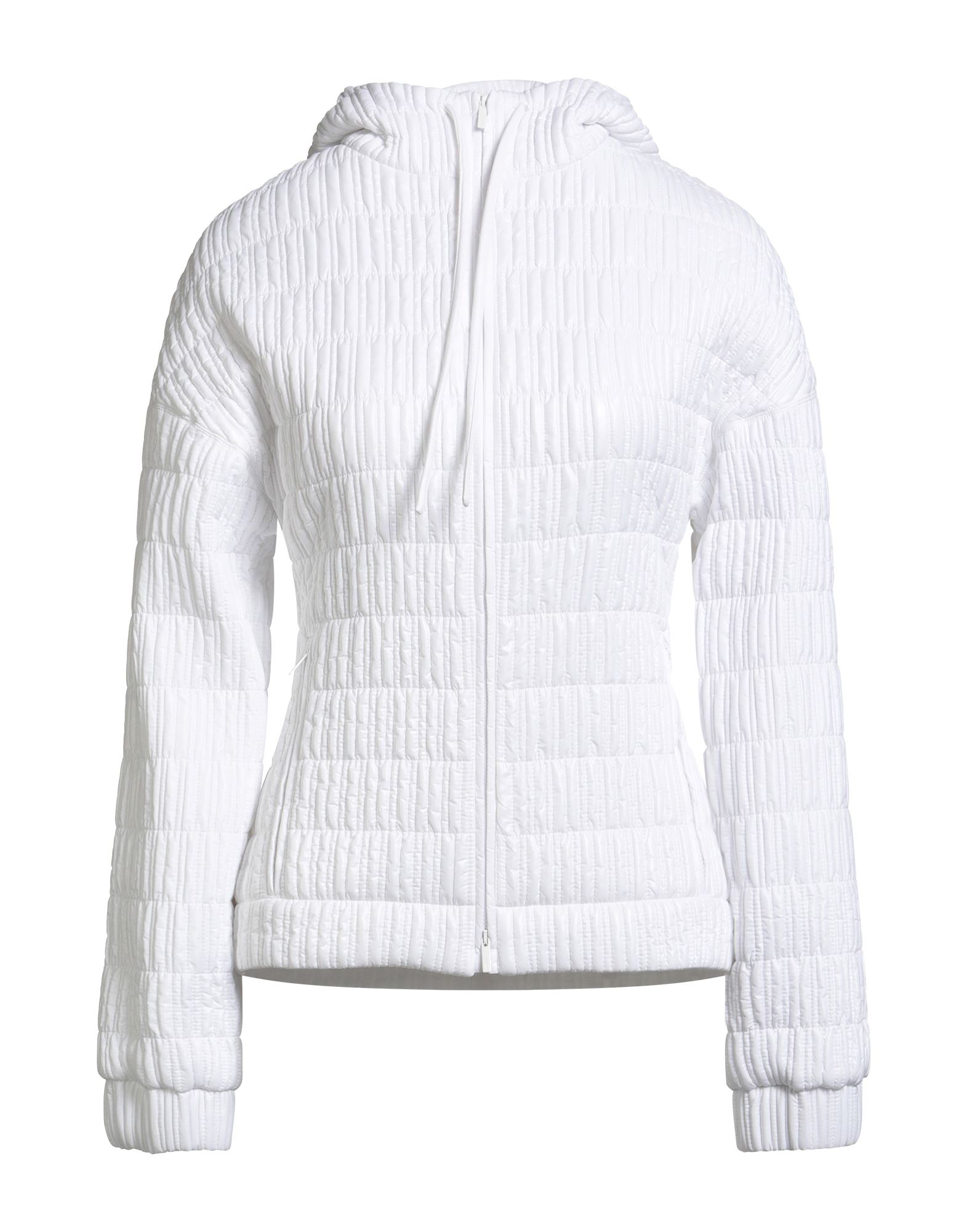 쇼트 패딩 자켓, 테크니컬 패브릭, 브랜드 로고, 솔리드 컬러, 후드, 롱 슬리브, 합성 충전재, 라이트 패딩, 지퍼 여밈, 지퍼 포켓, 드라이클리닝, 표백 금지, 건조기 사용불가, 이 브랜드는 사이즈가 크게 나옵니다. 이미지