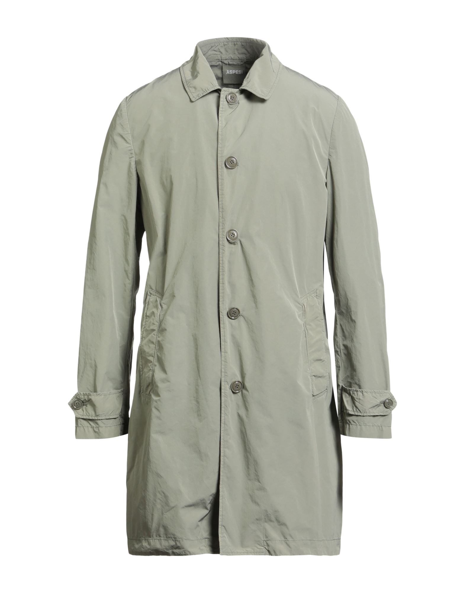 레인코트, 테크니컬 패브릭, 장식 부착 없음, 솔리드 컬러, 클래식 칼라, 롱 슬리브, 안감없음, 버튼 여밈, 슬릿 포켓, 백 슬릿, 세탁기 세탁 또는 드라이클리닝, 표백 금지, 건조기 사용불가. 이미지