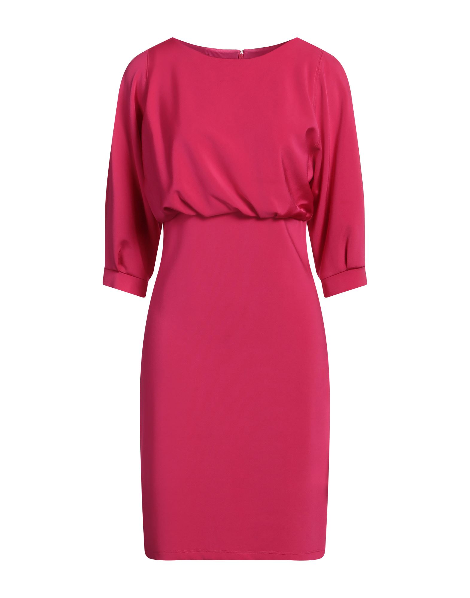 저지, 장식 부착 없음, 솔리드 컬러, 크루넥, 롱 슬리브, 부분적으로 안감 처리한 내부, 지퍼 여밈, 포켓 없음, 스트레치, 세탁기 세탁 또는 드라이클리닝, 표백 금지, 건조기 사용불가, 바디콘 드레스. 이미지