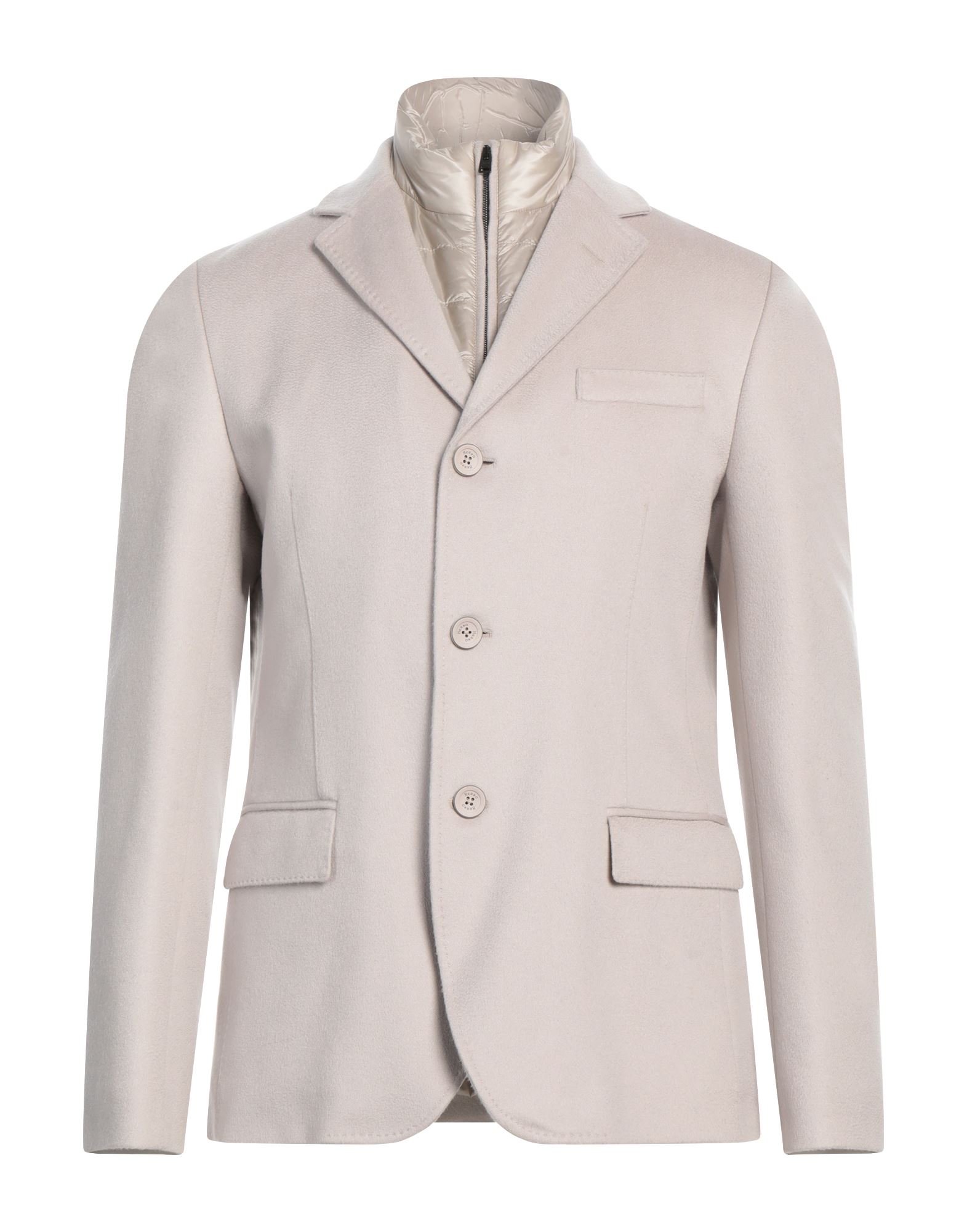 플란넬, 멀티 포켓, 테크니컬 패브릭, 롱 슬리브, 버튼 여밈, 라펠, 솔리드 컬러. 이미지